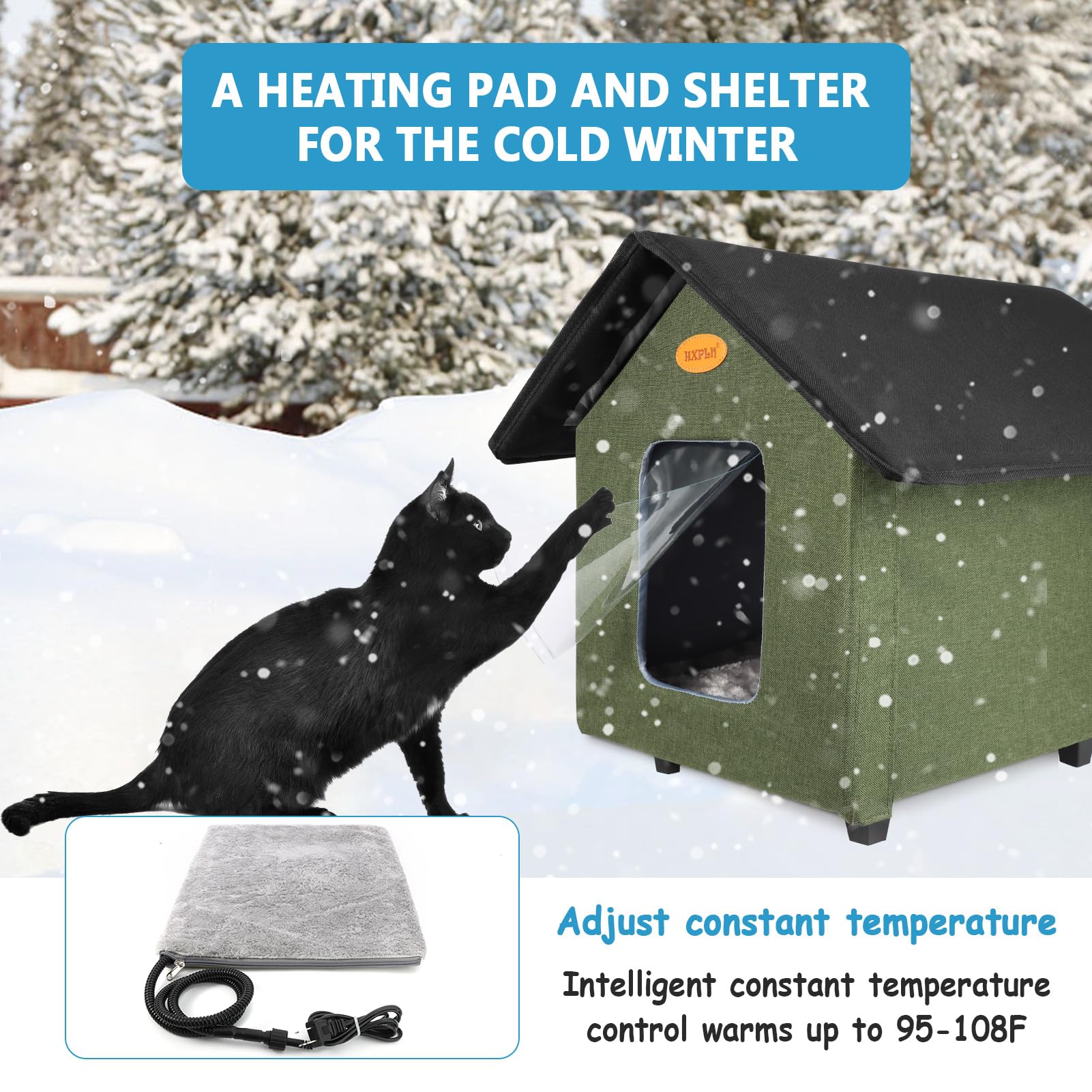 Heated Cat House for Winter : Amazon.ca: Pet Supplies
