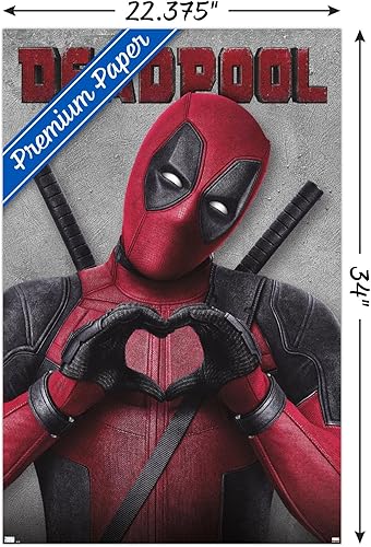 Miniatura 3 de Trends International Marvel Deadpool Legacy - Póster de pared de corazón, 22.37 x 34.00 pulgadas, versión premium sin marco
