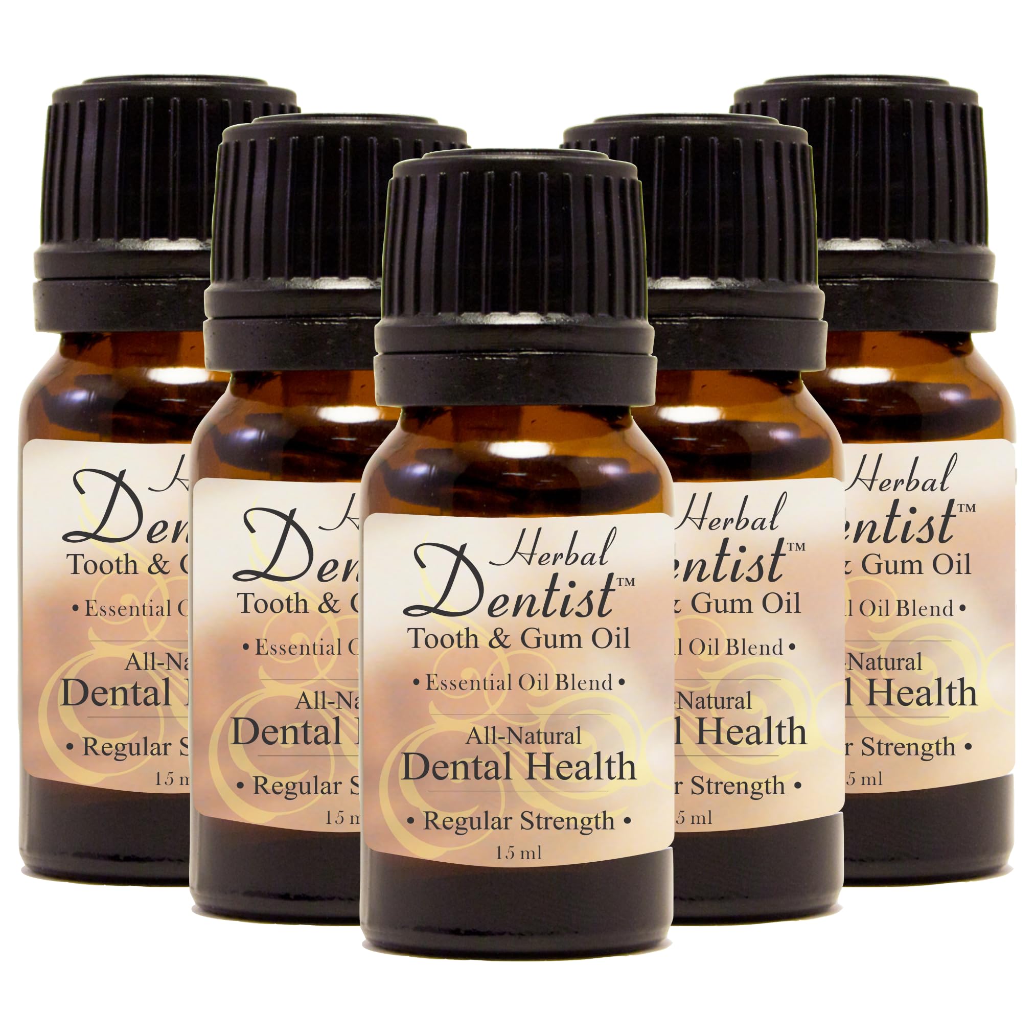 Herbal Dentist Tooth Gum Oil Regular Strength 100 Pure Natural Complete Oral Health Care 5 Pack