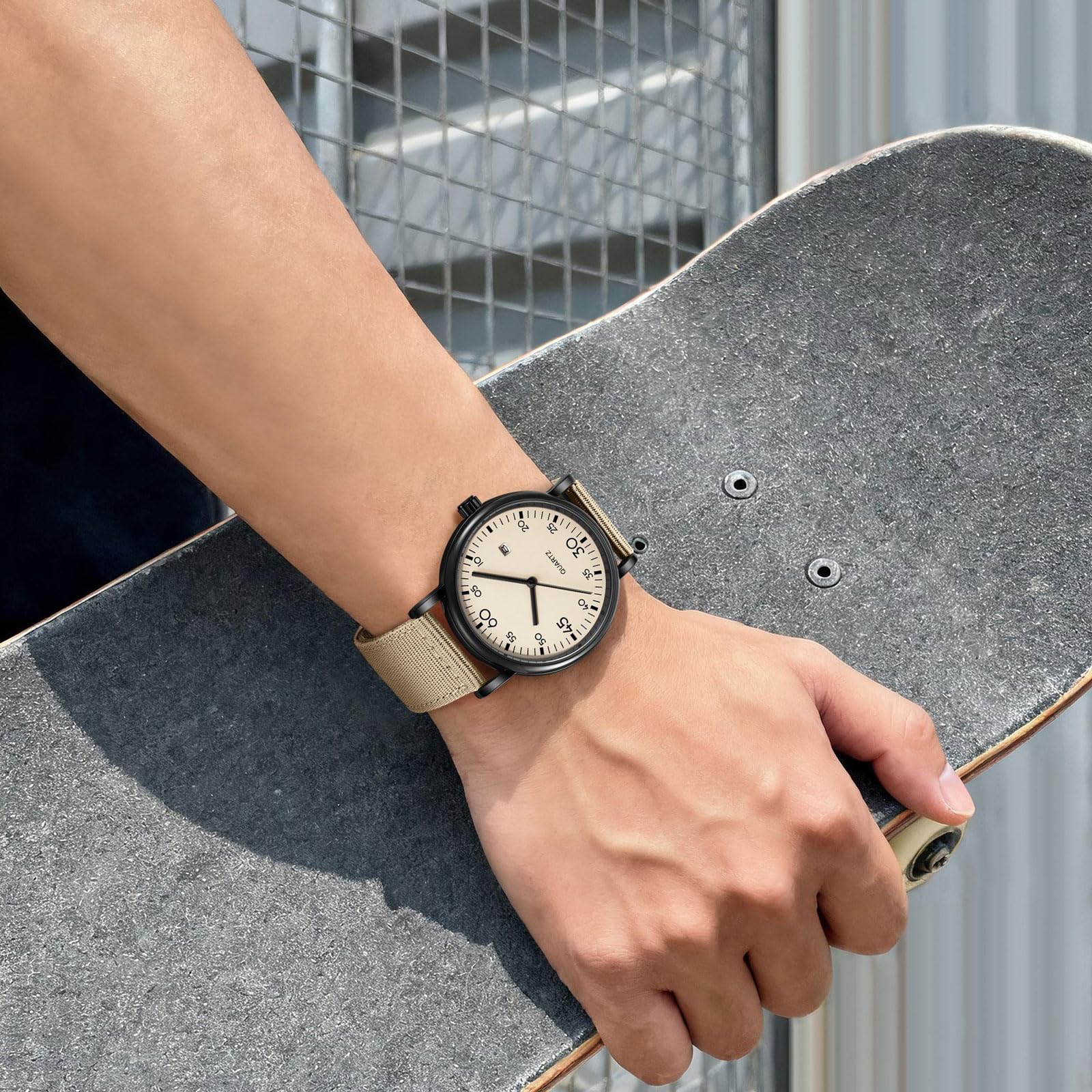 findtime Relojes de pulsera analógicos Reloj deportivo para niños y niñas, unisex, estudiantes, clásico, analógico, con números árabes, esfera analógica, reloj de cuarzo, fácil de leer, reloj diario