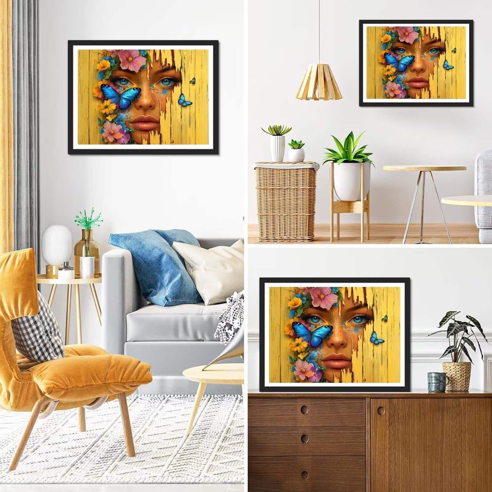 Diamond Painting Schmetterl, 5D Diamond Painting Erwachsene 70x90cm qw1-621