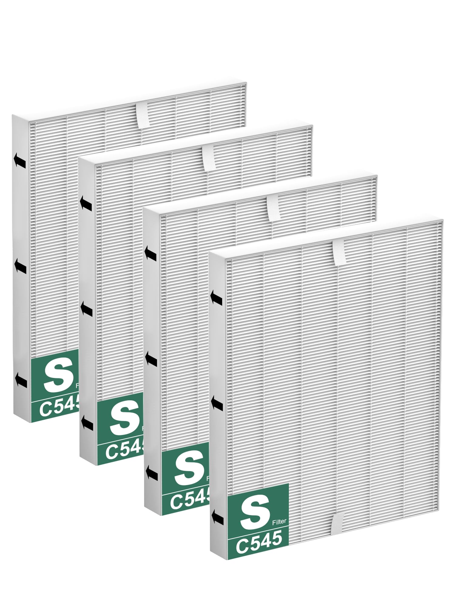 4 PACK C545 Replacement Filter S Compatible with Winix C545 Air Purifier, Part Number 1712-0096-00 and 2522-0058-00 ，Great High-Efficiency Materials，By Improvedhand