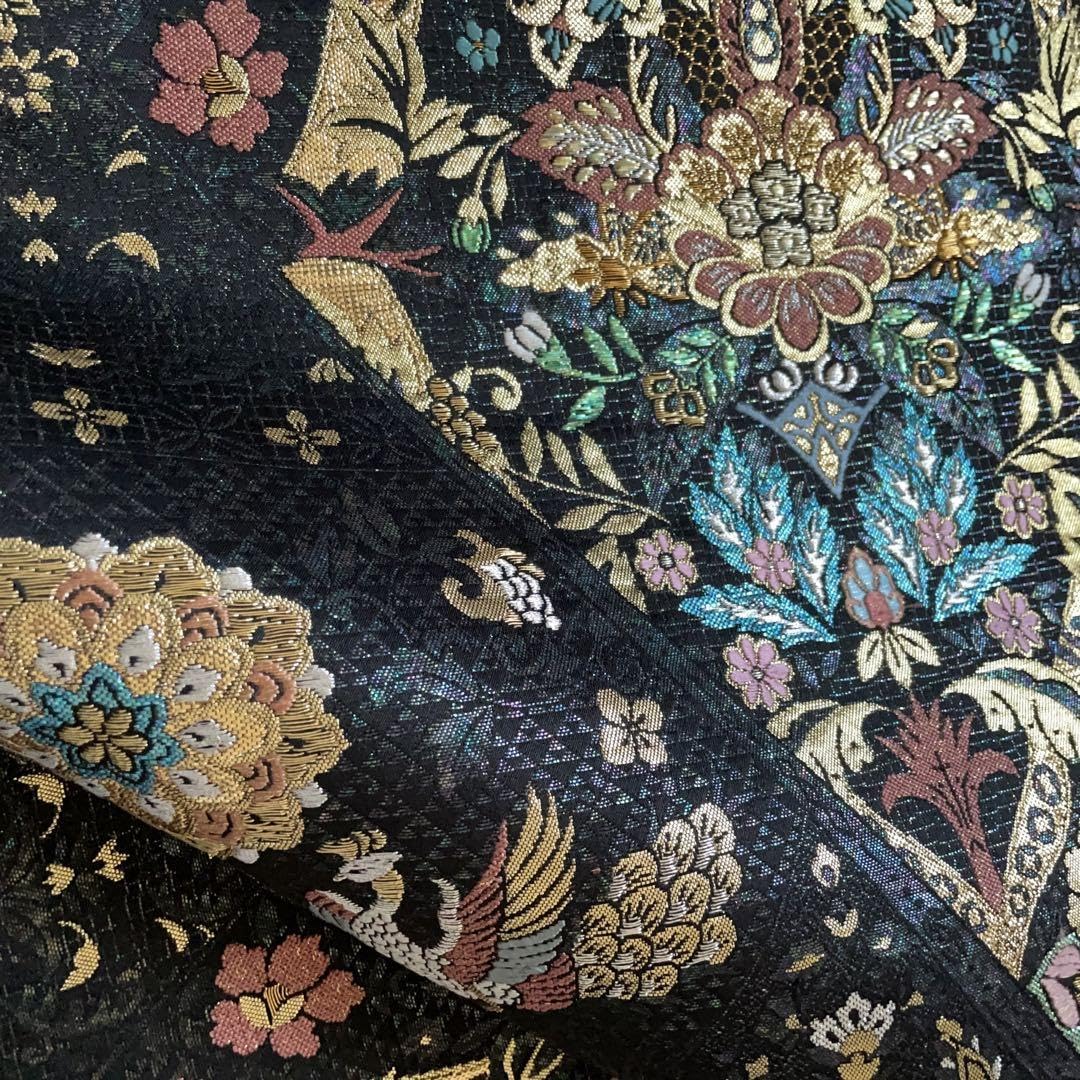 Amazon.co.jp: 豪華刺繍 鳳凰金彩 ホログラム 袋帯 管理.和帯 