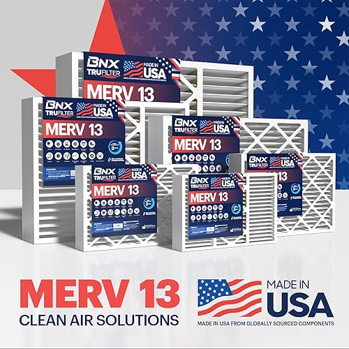 Miniatura 9 de BNX Paquete de 2 filtros de aire MERV 13 para horno de CA de 20 x 25 x 4 pulgadas, fabricados en Estados Unidos, filtros de aire acondicionado
