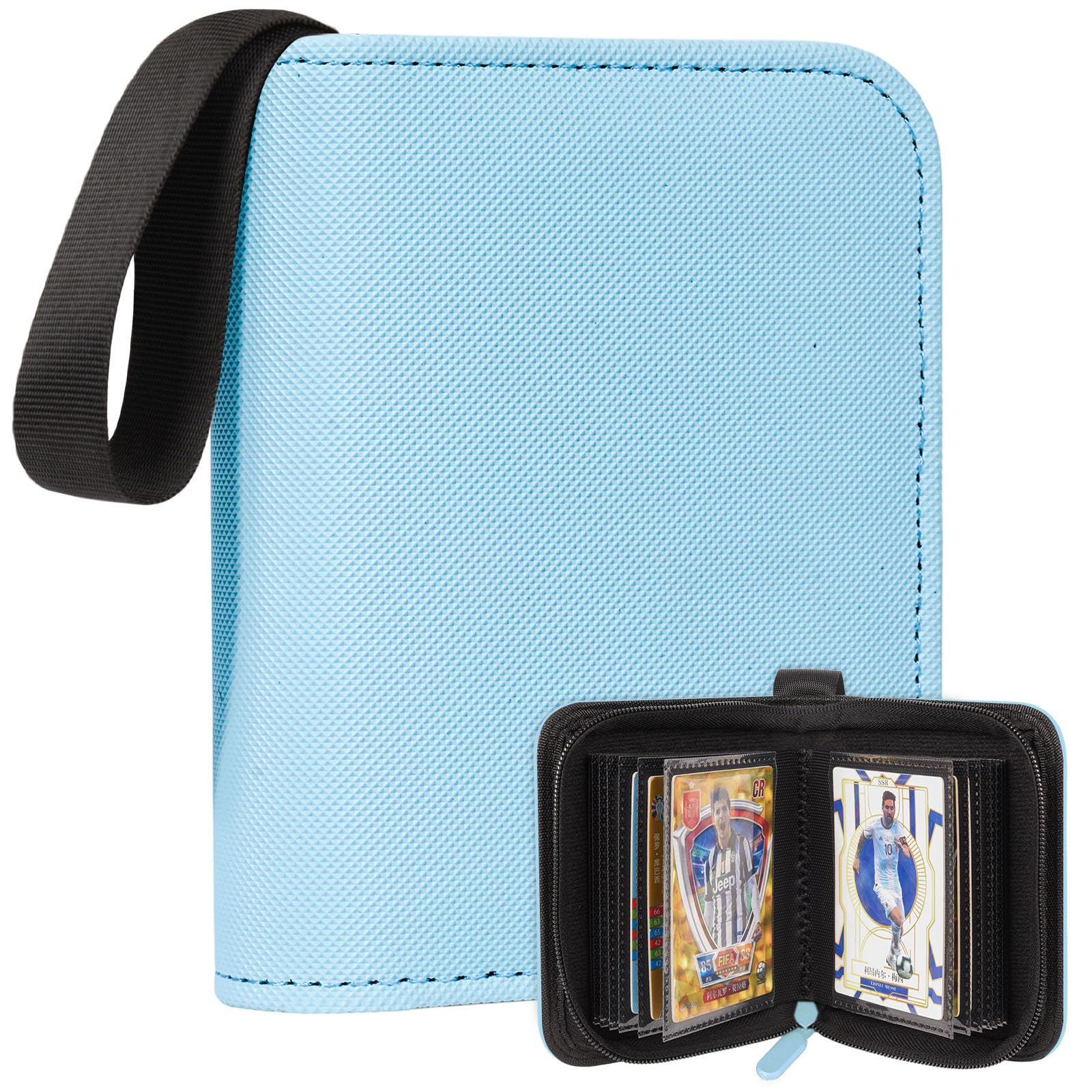 small trading card binder 1 Pocket – Collectible Card Album, Single Card Holder with 20 Pages, Holds 40 Cards, Side-Loading Mini Binder for TCG, MTG, Sports, Baseball, Football, Sports Card Book,Blue Product Specifications Crazy World?! (Alice in Color:Style 28 yugioh frame