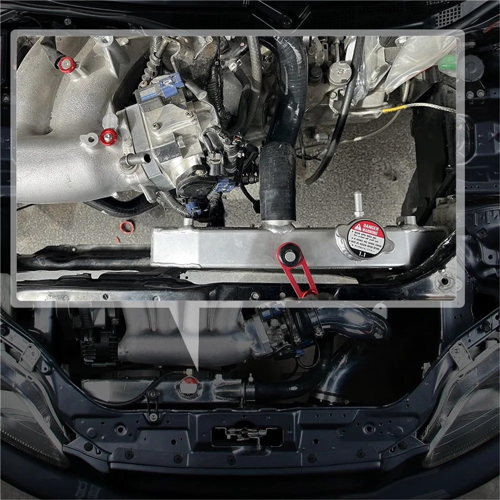 wąż do wody chłodzącej Zestaw silikonowych przewodów chłodnicy pasujących do K20-K24 SWAP EG EK CRX EF SOL INTEGRA CIVIC w kolorze czarno-żółtym PQY-LX1306BK-QY