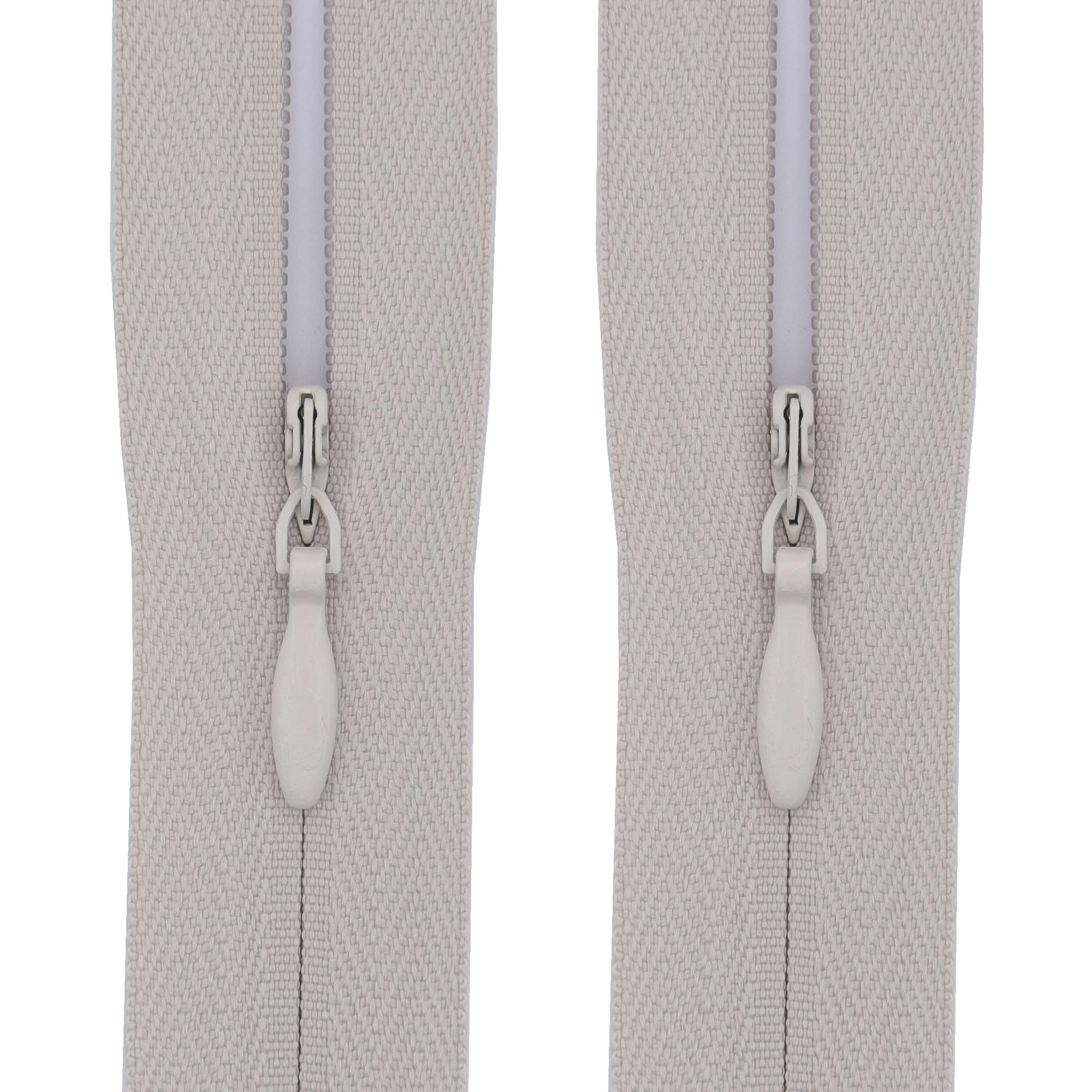 #3 Invisible Zips, 2 Pack, 16 Inch, Light Stone Beige