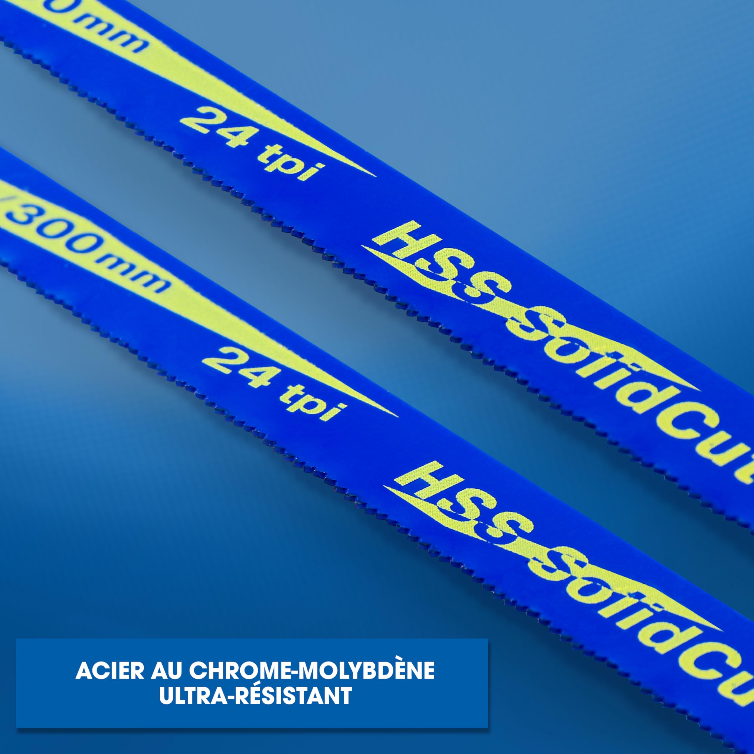 S&R Scie a Métaux et Bois avec 4 Lames Made in Germany. Scie à main Archet pour Bois et Metal. lames bi-métal molybdène 18/24 TPI