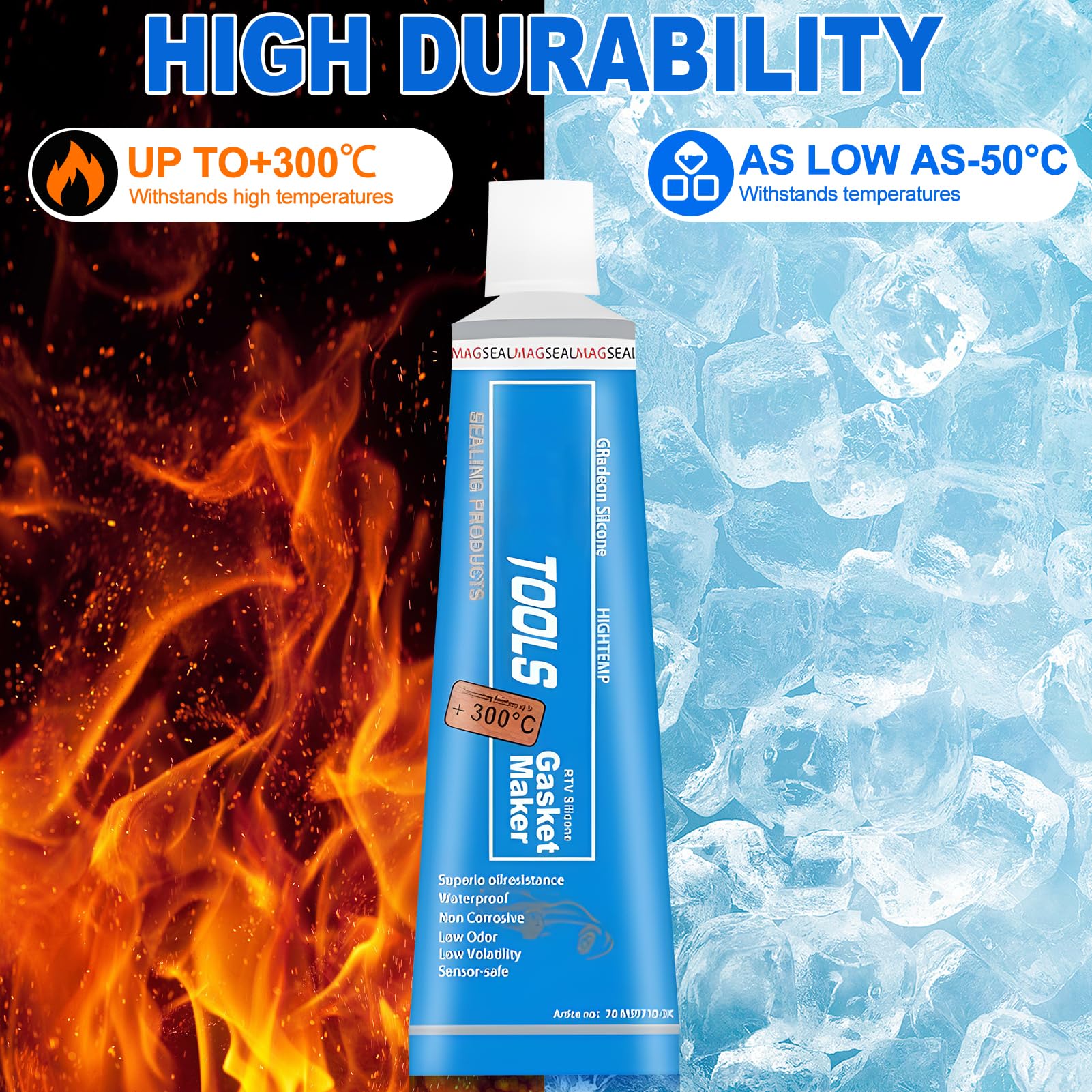 Hochtemperatur Silikon Dichtmasse - 2x85g Für Motor & Industrieanwendungen