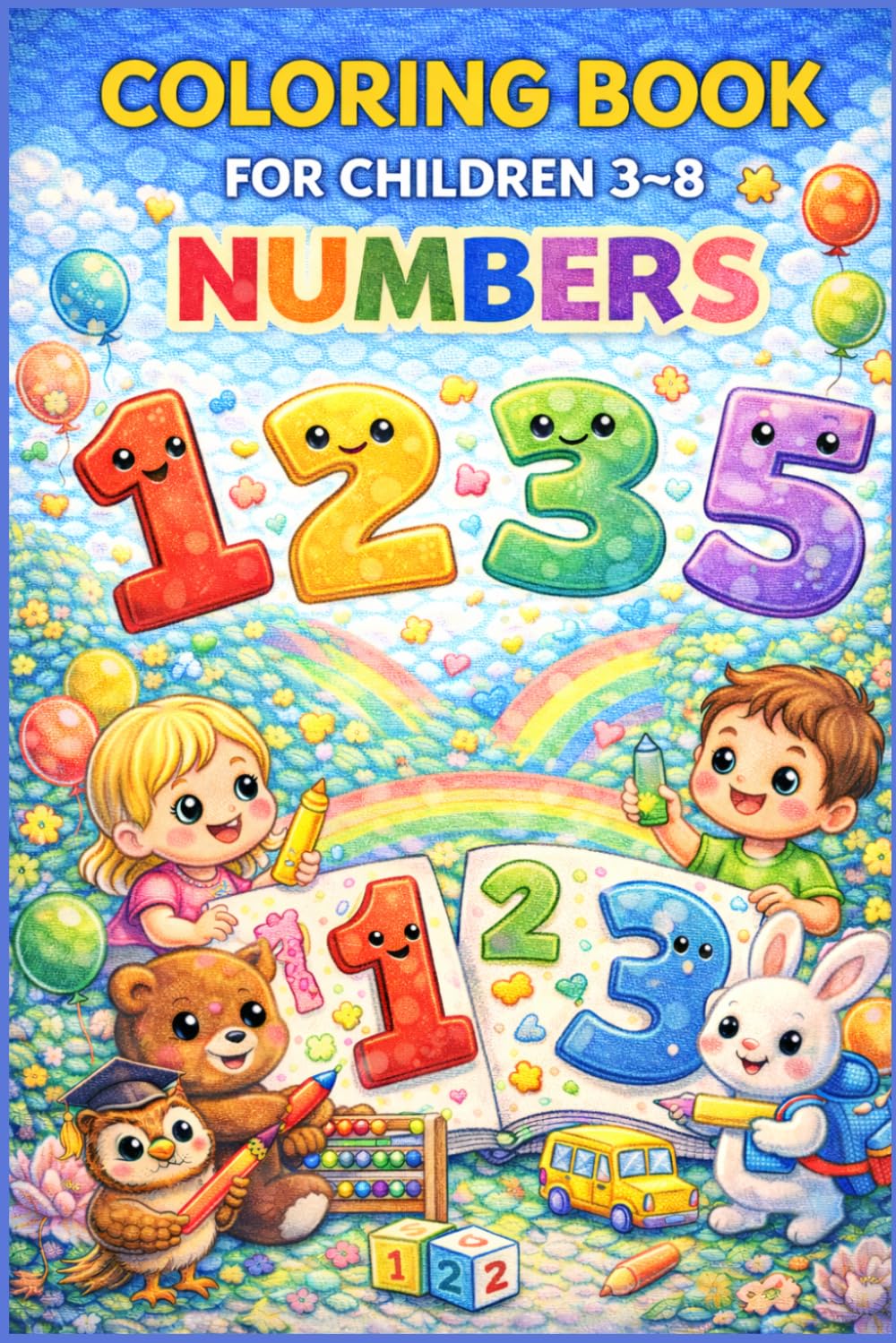 Coloring Book For Children 3-8: NUMBERS.: Fun & Educational Number Coloring Book for Kids Ages 3–8 | Learn to Count While Having Fun