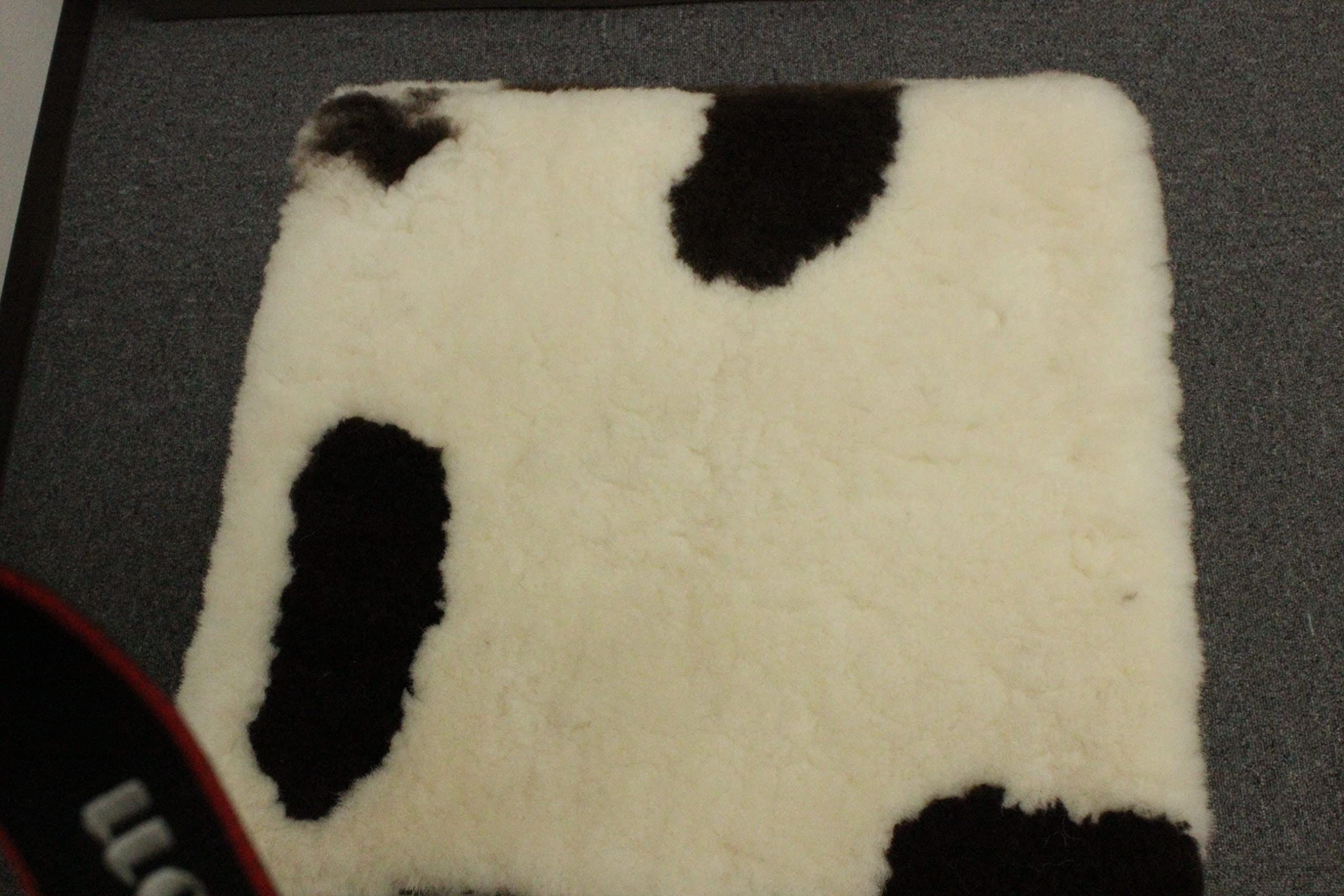 ムートンのクッション　ブチ柄　レア　新品 Amazon.co.jp: FURFURMOUTON ムートンシートクッション 天然