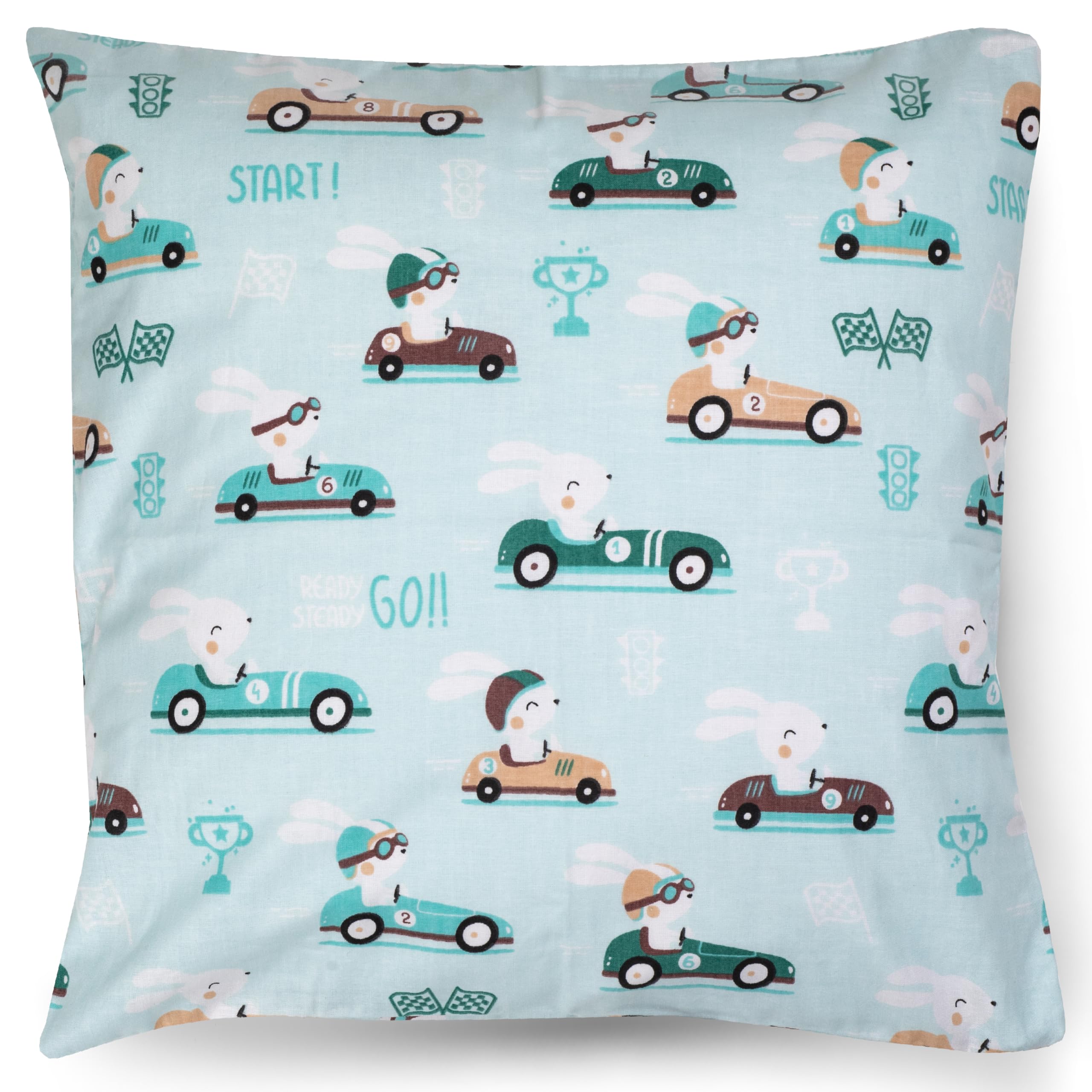 PinkZebra Federa per cuscino 80x80 cm 100% cotone Ecotex Standard 100 con chiusura lampo