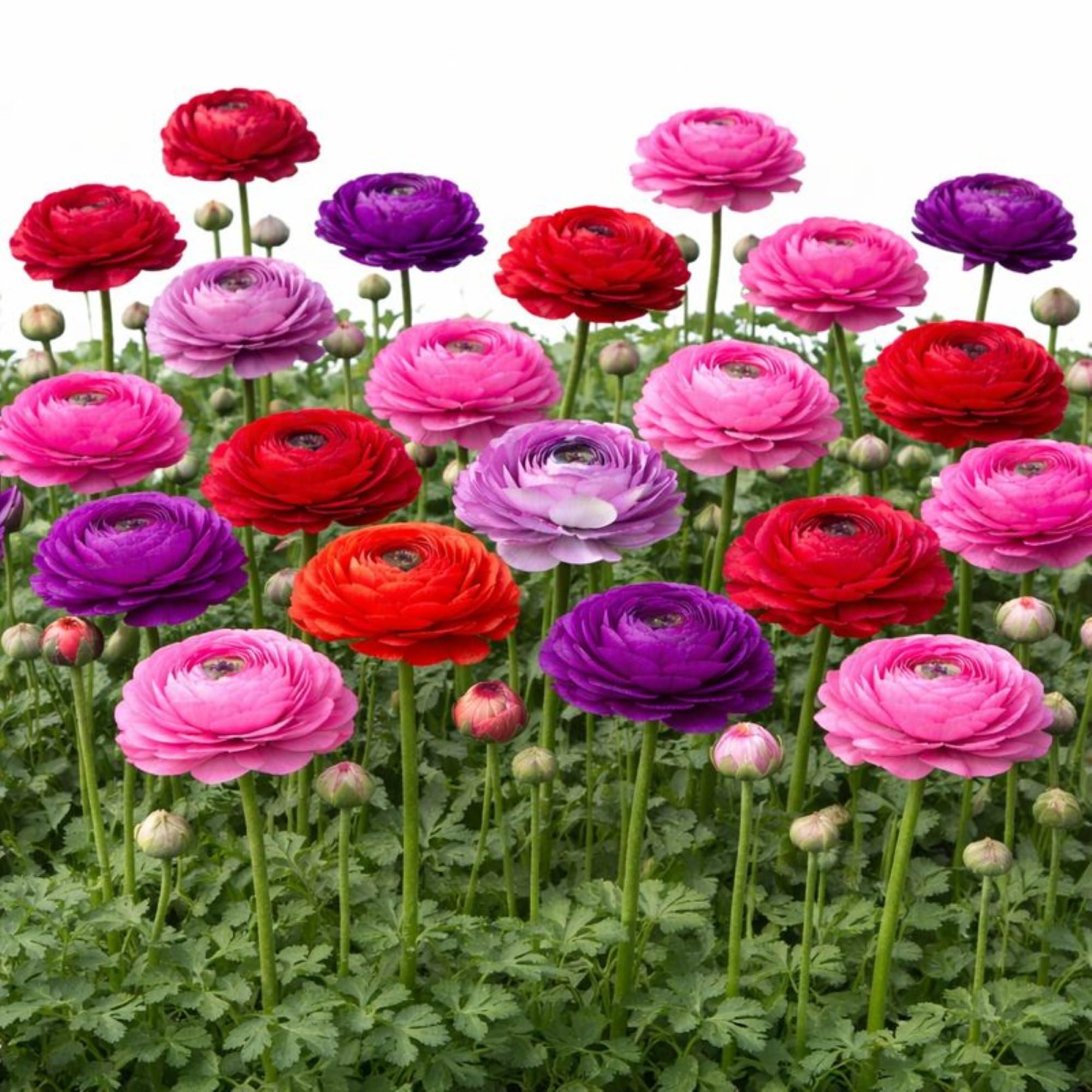 Easy to Grow Ranunculus Tecolote Very Berry Collection 30ct