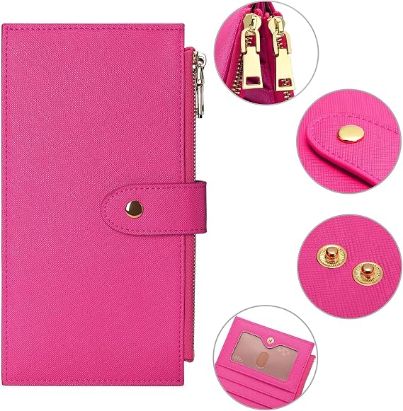 GOIACII Purses for Women RFID Blocking Large Bifold Travel Credit Card Holder Wallets for Ladies