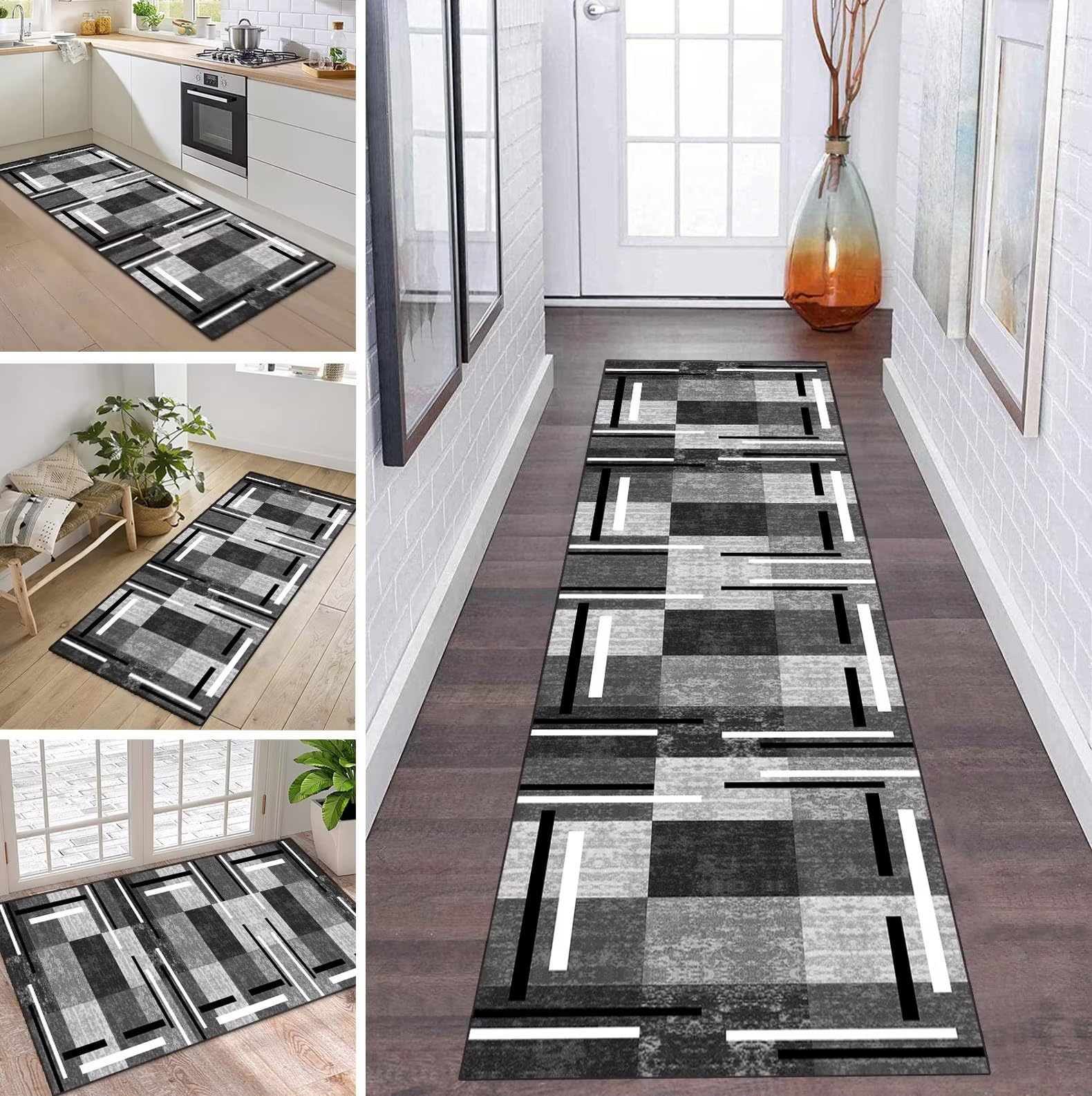 Araignée Mystère Tapis De Couloir Long Doux Antidérapant 60x210cm Style