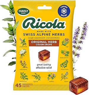 Ricola Original Herb Cough Drops with Menthol - Cough and Sore Throat Relief - 45 Count - Herbal Throat Lozenges