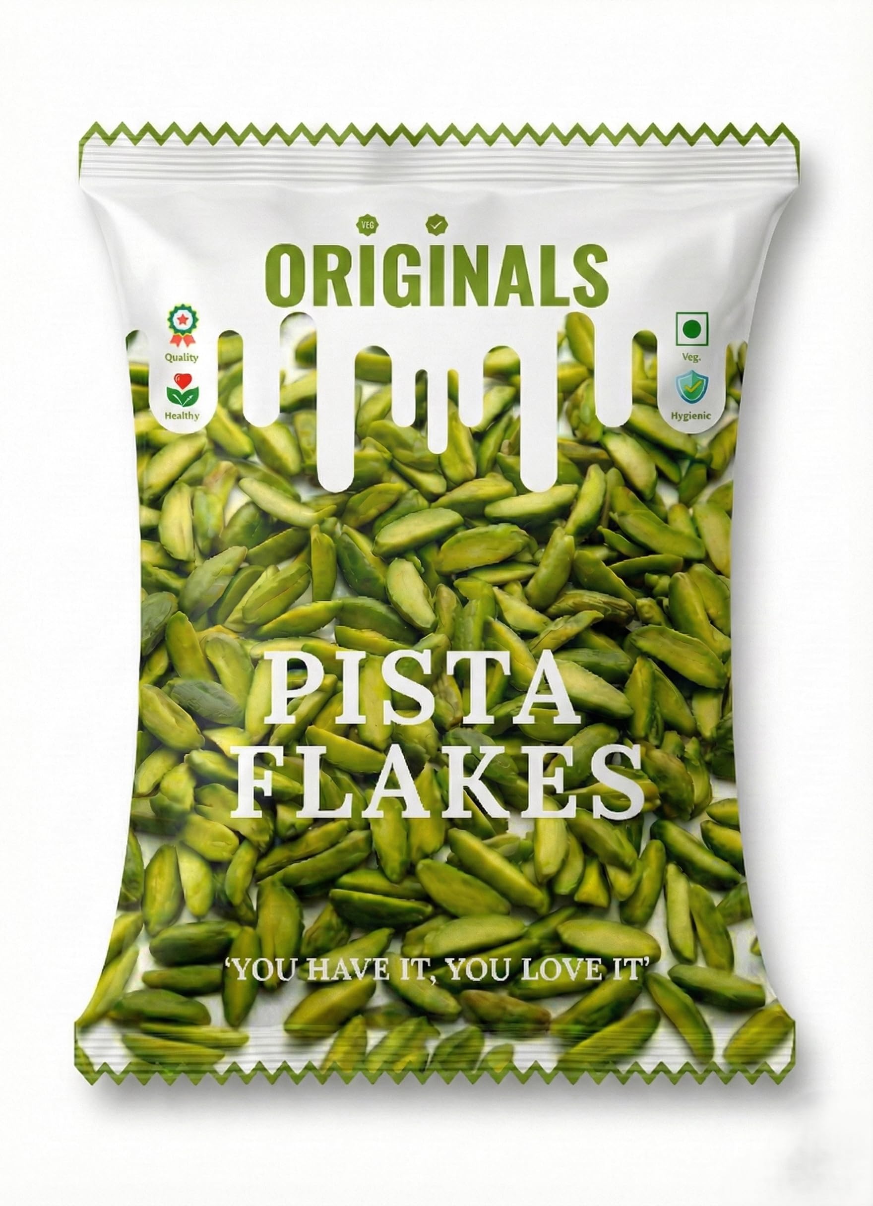 Originals Premium Pistachio Flakes (पिस्ता कतरन) 100g Fresh & Crunchy Pista Slices Rich in Protein & Healthy Fats Ideal for Desserts Sweets Baking & Garnishing-image-1