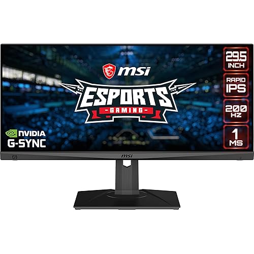 MSI Full HD Rapid-IPS 1ms 2560 x 1080 Ultra Wide 200Hz Refresh Rate HDR Ready G-Sync Compatible 30” Gaming Monitor (Optix MAG301RF)