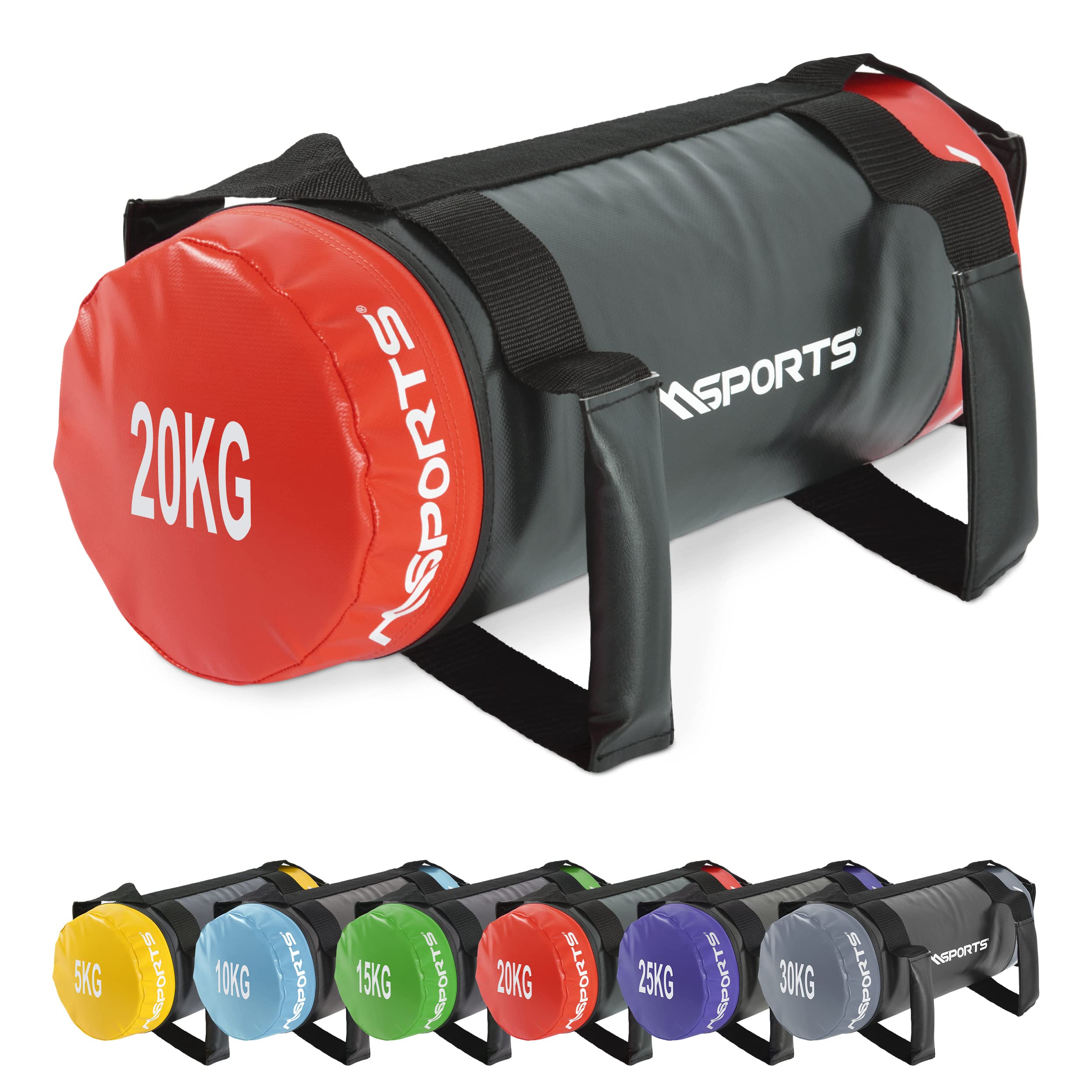 MSPORTS Power Bag Premium worek fitness 5-30 kg – worek na piasek do funkcjonalnego worka fitness