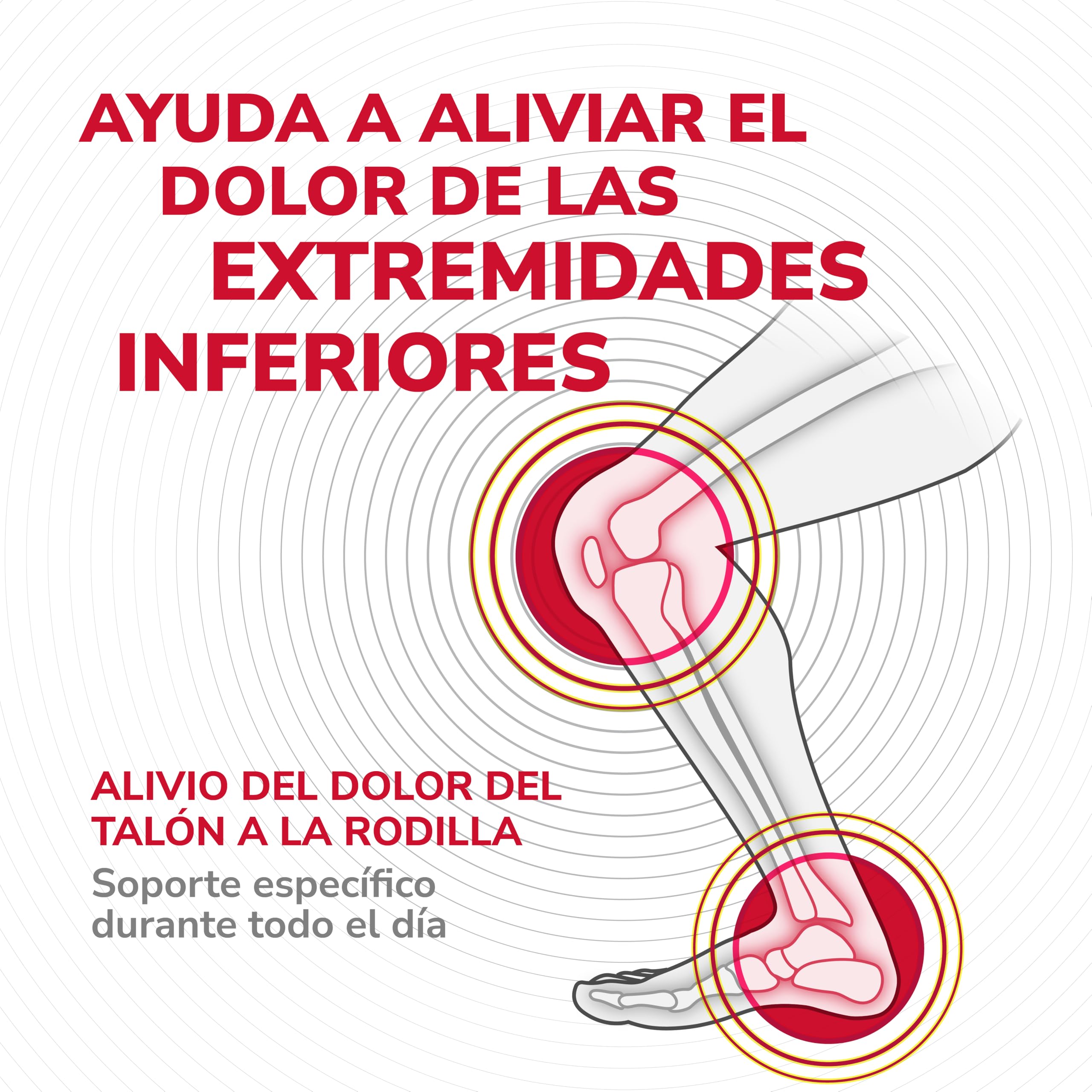 Scholl Plantilla In-Balance para el Alivio del Dolor de Rodilla y Talón, 1 Par, Blanco, Talla L (42.5-45), 2 Unidades