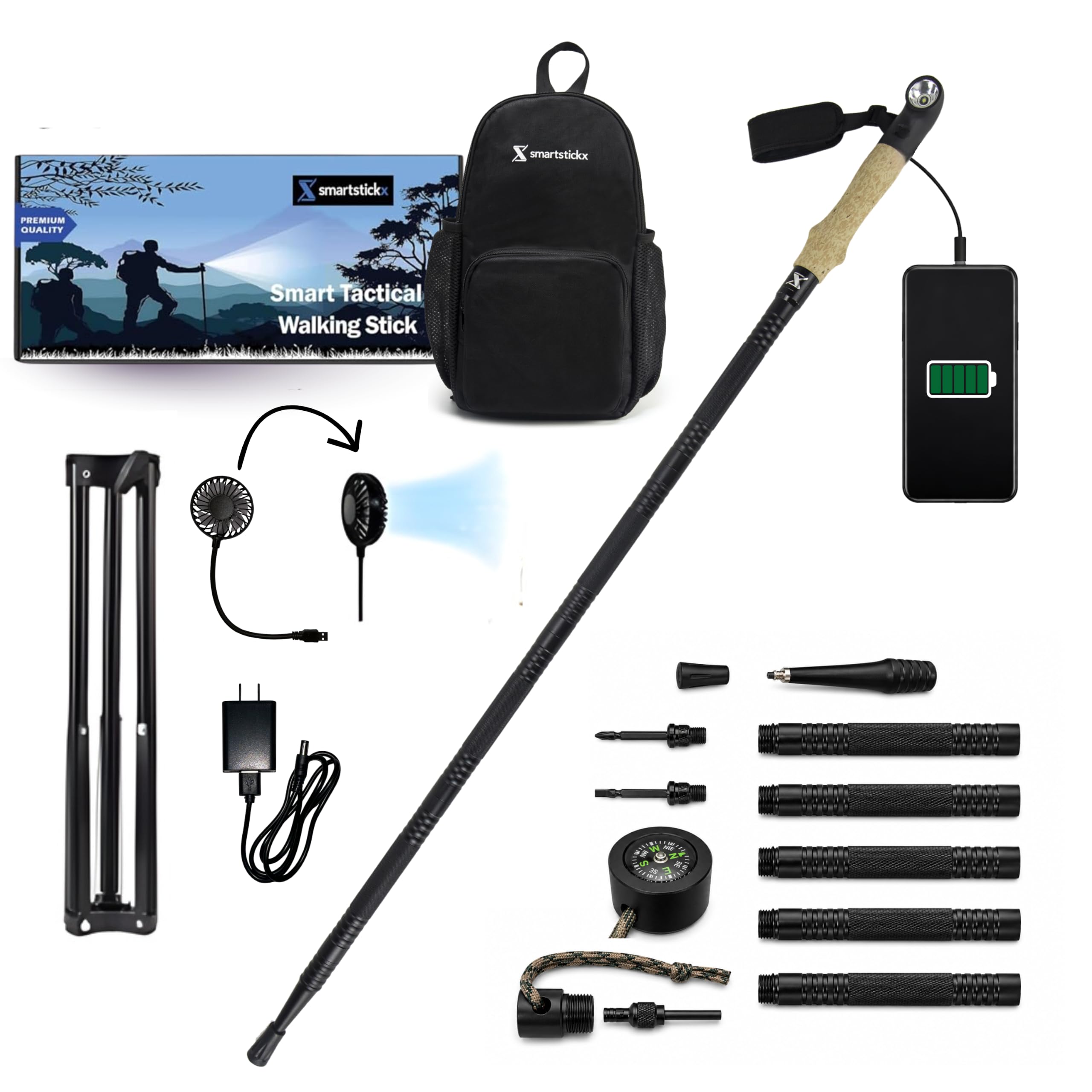 Amazon.com: SmartStickX Hiking Stick - LED Light, Emergency