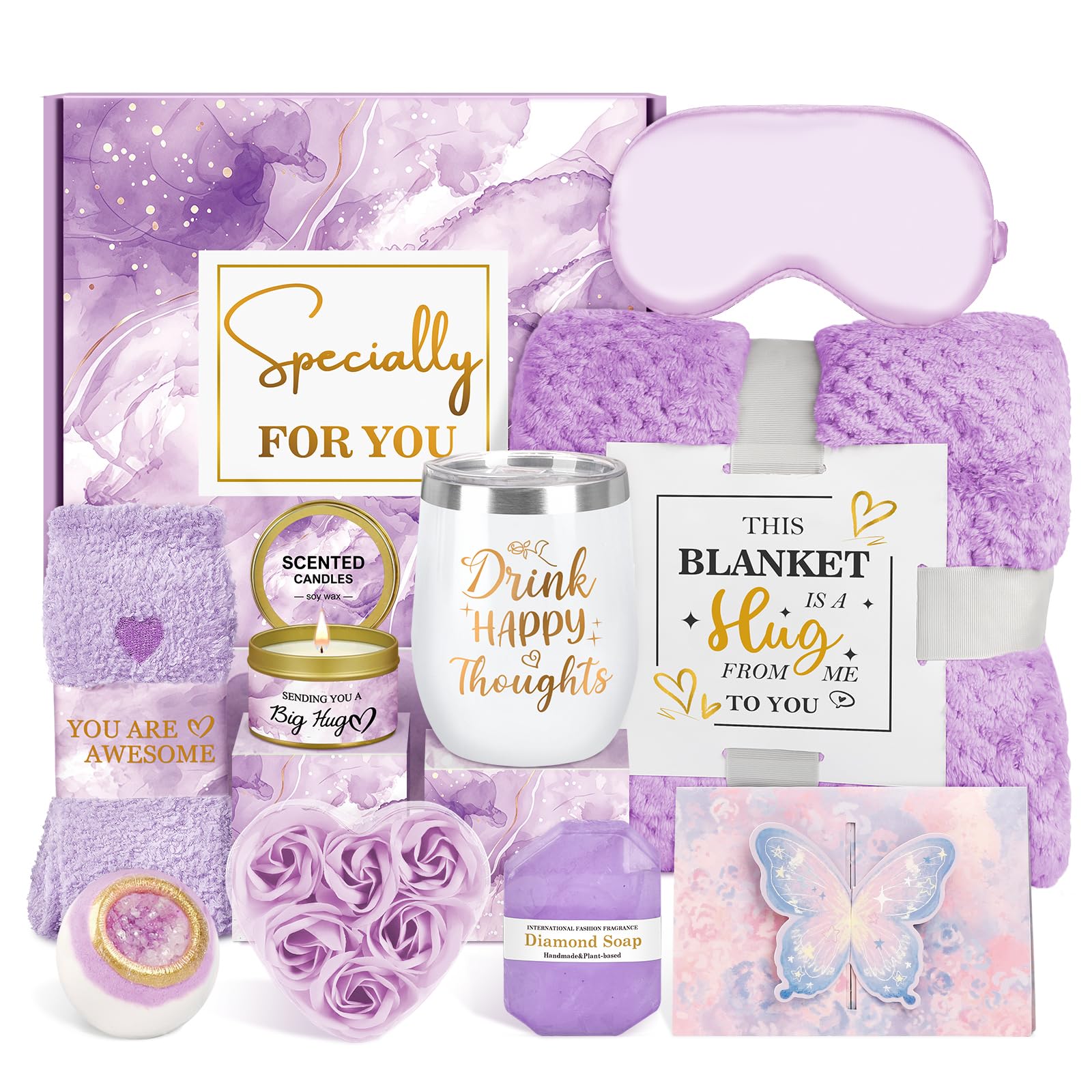 Birthday Gifts for Women, Get Well Soon Gift Basket, Self Care Kit