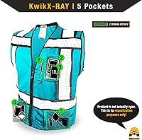 Vista 6 de KwikSafety - Chaleco de seguridad SHERIFF & SPECIALIST [Bolsillos de uso múltiple] Chaleco reflectante Clase 2 ANSI OSHA para hombres