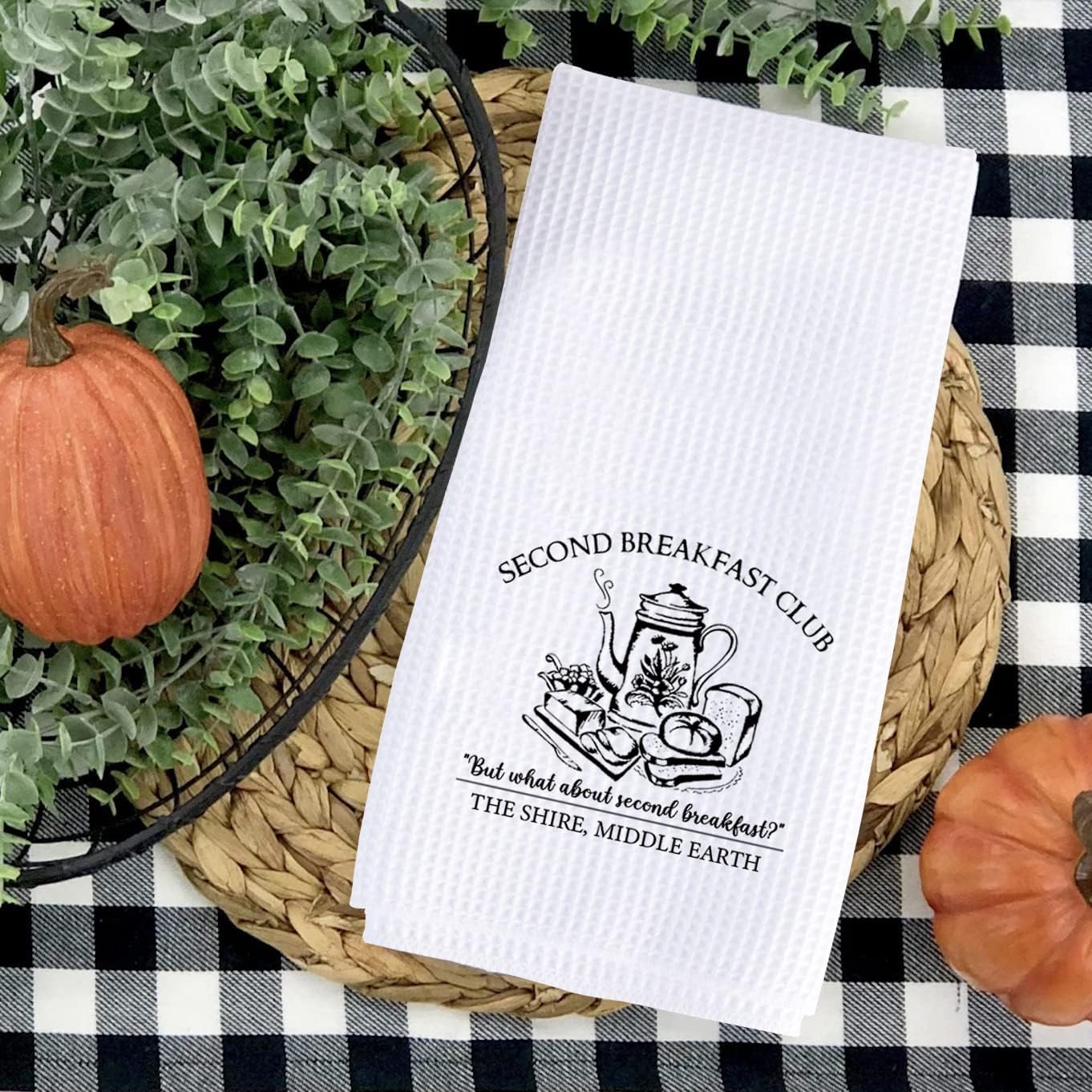 TSOTMO Movie Inspired Kitchen Decor But What About Second Breakfast Club Kitchen Towel Dish Towel Tea Towel (Second Breakfast Towel) - Image 5