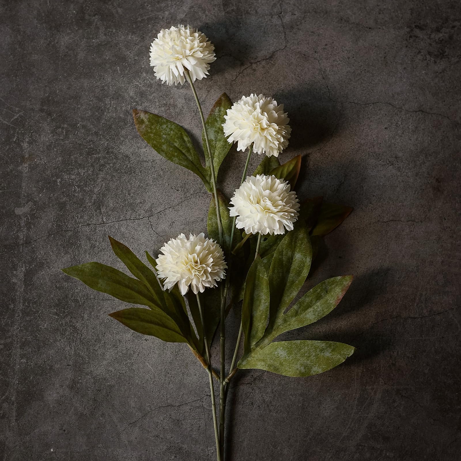 Künstliche Kunstseide Pompons für Vasen, 68,6 cm, große künstliche Chrysanth-Zweige mit Stielen für selbstgemachte Blumensträuße, Tafelaufsätze, Hochzeitsfüller, Arrangements, Duschdekorationen
