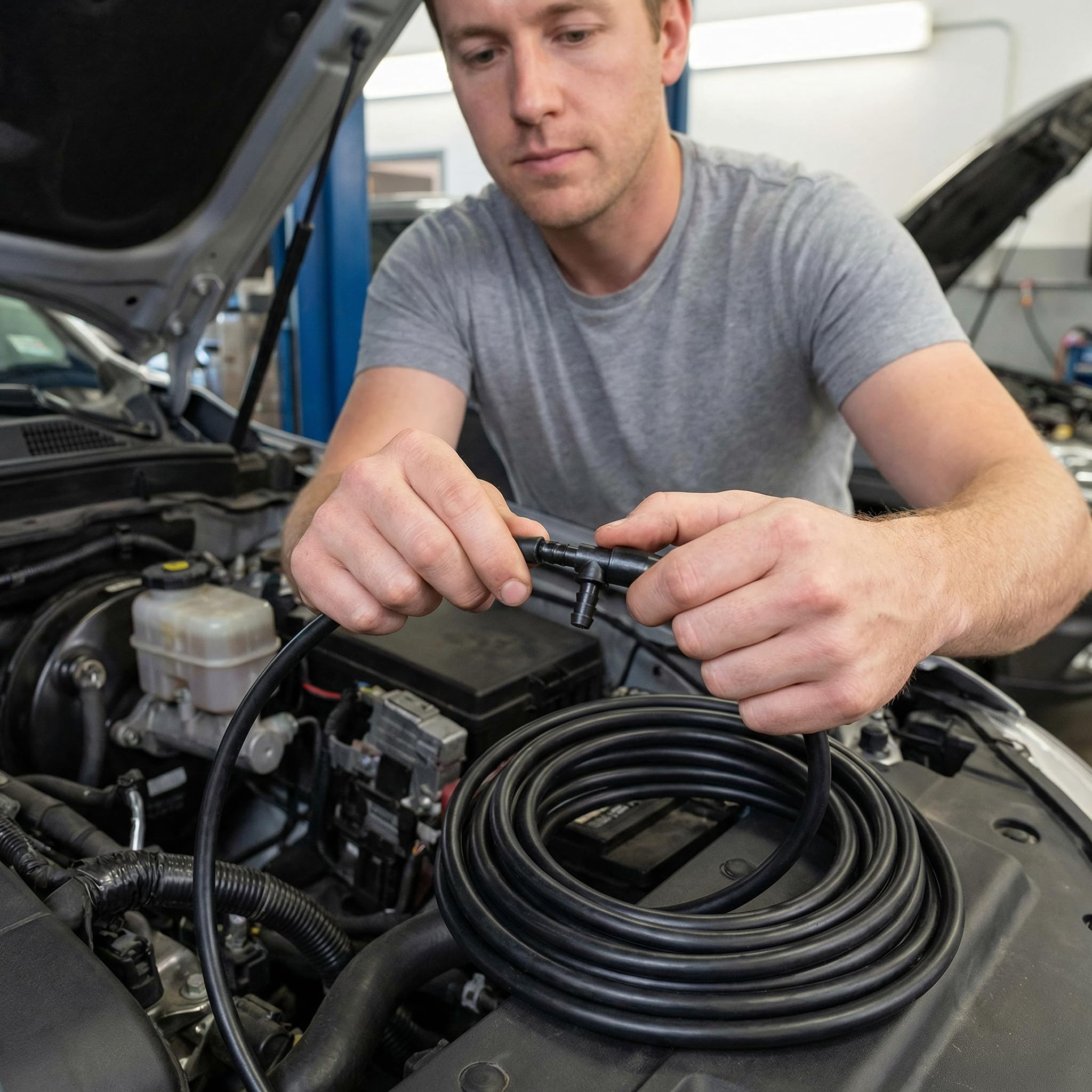 Kit de reparación de manguera lavaparabrisas universal de 3 metros, incluye 30 accesorios de manguera, adecuado para sistemas de lavado de automóviles