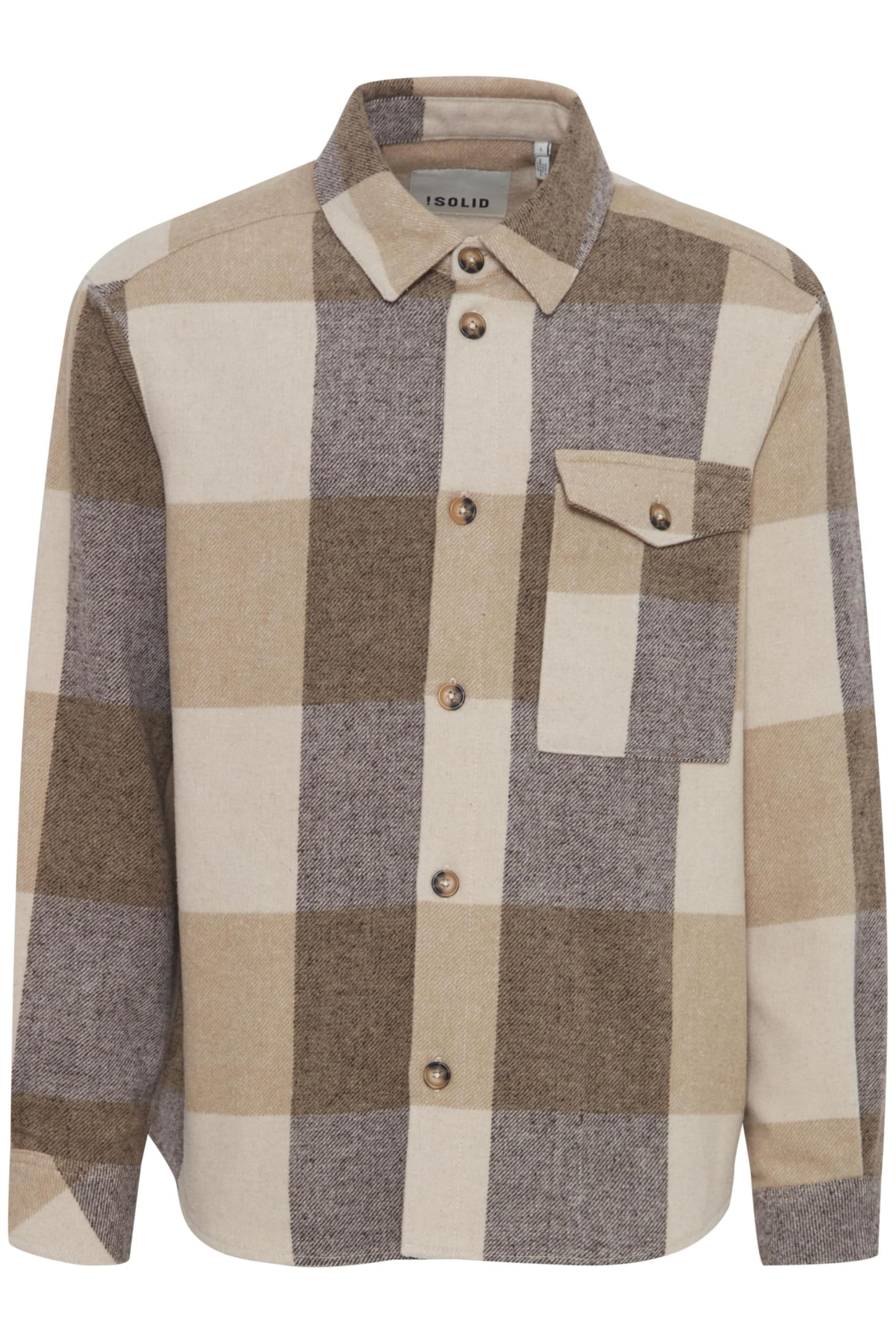 Solid Men's Starfish (161120) !Solid Sdmanheim Transition Jacket Shirt Jacket Button Placket Oversize Relaxed Fit, L