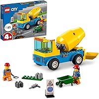 LEGO City Cement Mixer Truck 60325 Building Toy Set - Great Vehicles Construction Truck for Kids Ages 4+ (85 Pieces)