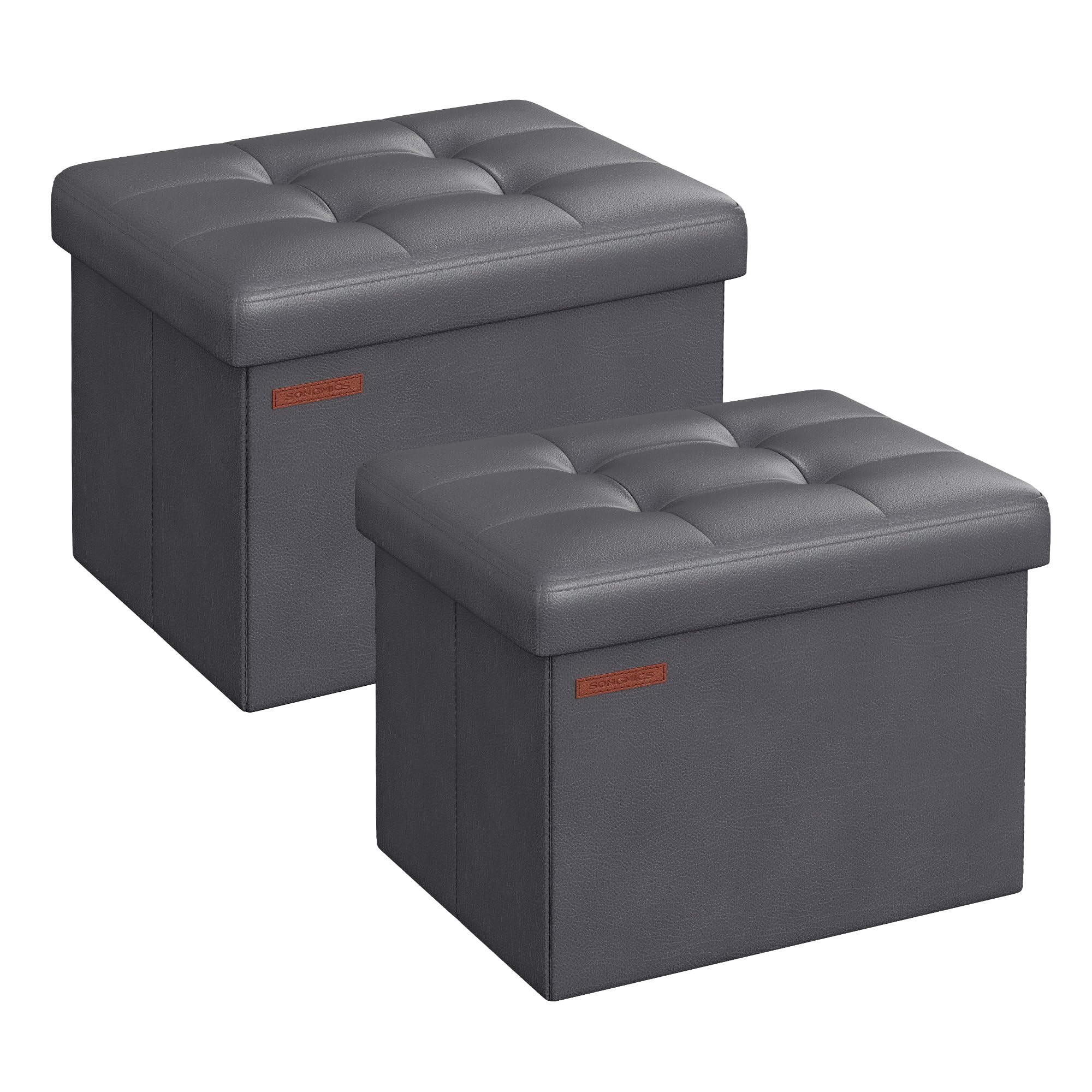 songmics-small-folding-storage-ottoman-set-of-2-foot-rest-stool-cube