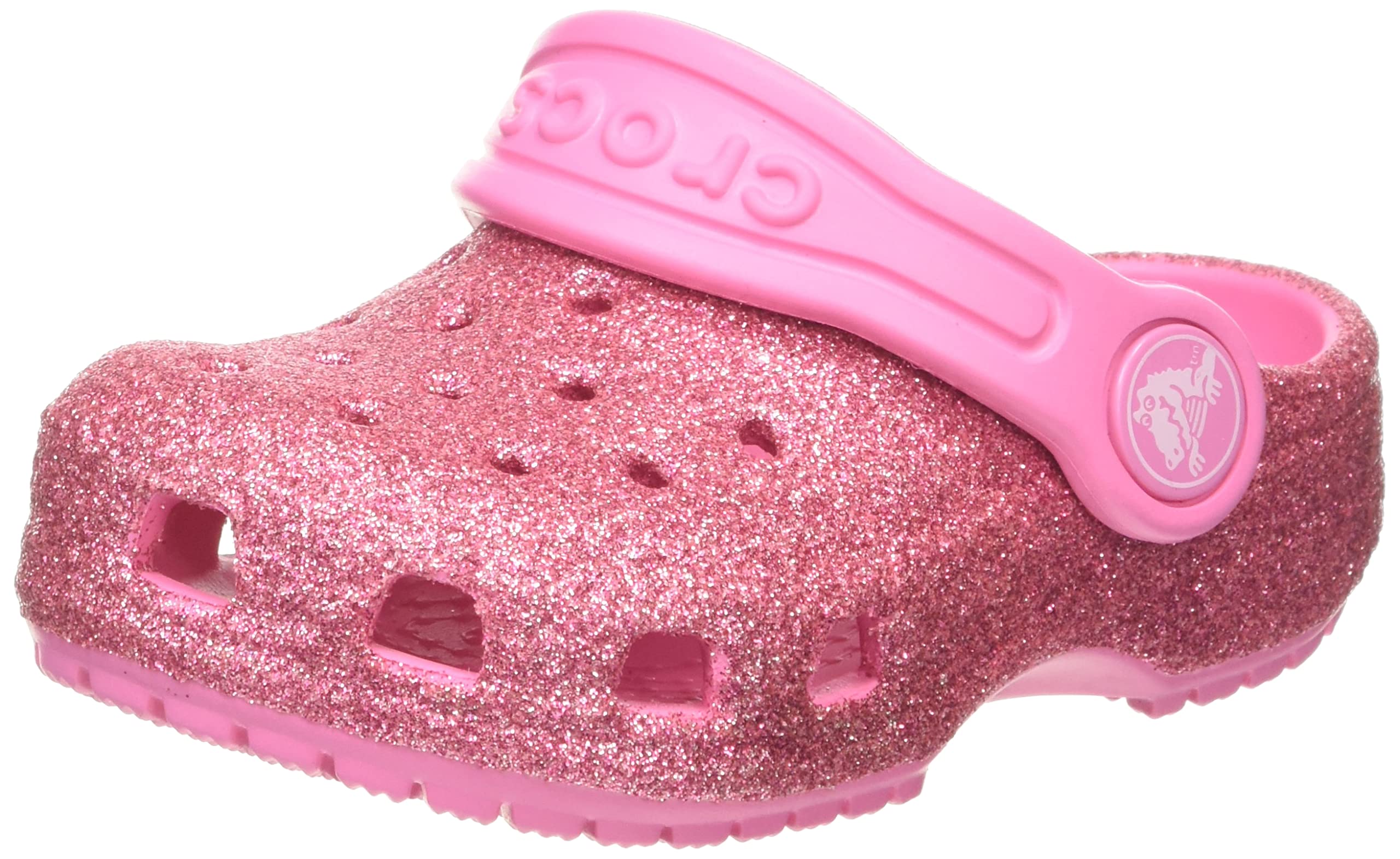 Crocs Kids Unisex Classic Glitter Clog (Little Kid/Big Kid) Pink Lemonade 4 Big Kid M