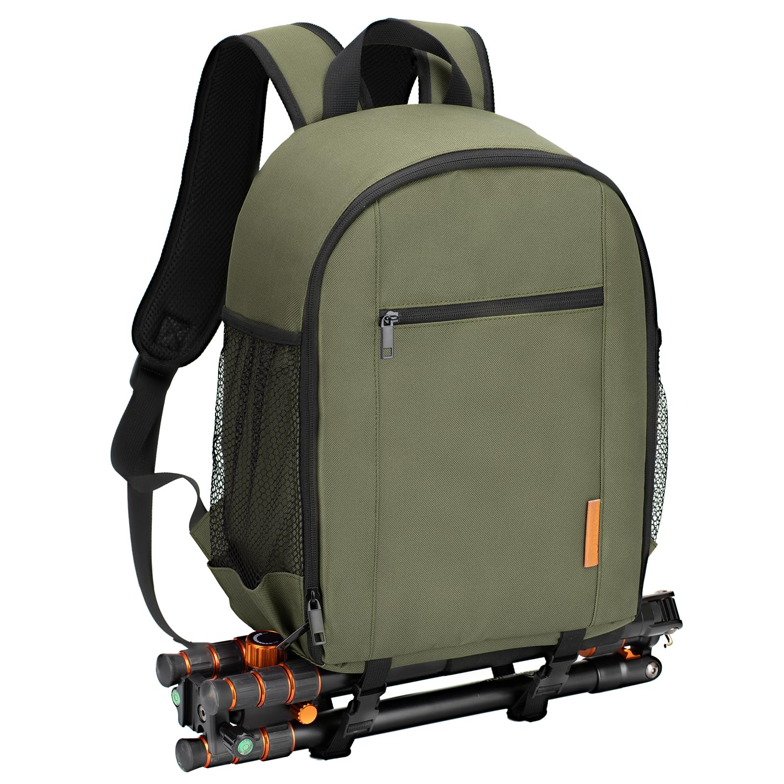 TARION Camera Backpack Bag Small - Compact DSLR Camera Bag with 14" Laptop Compartment Tripod Holder for Photographers Green TB-S
