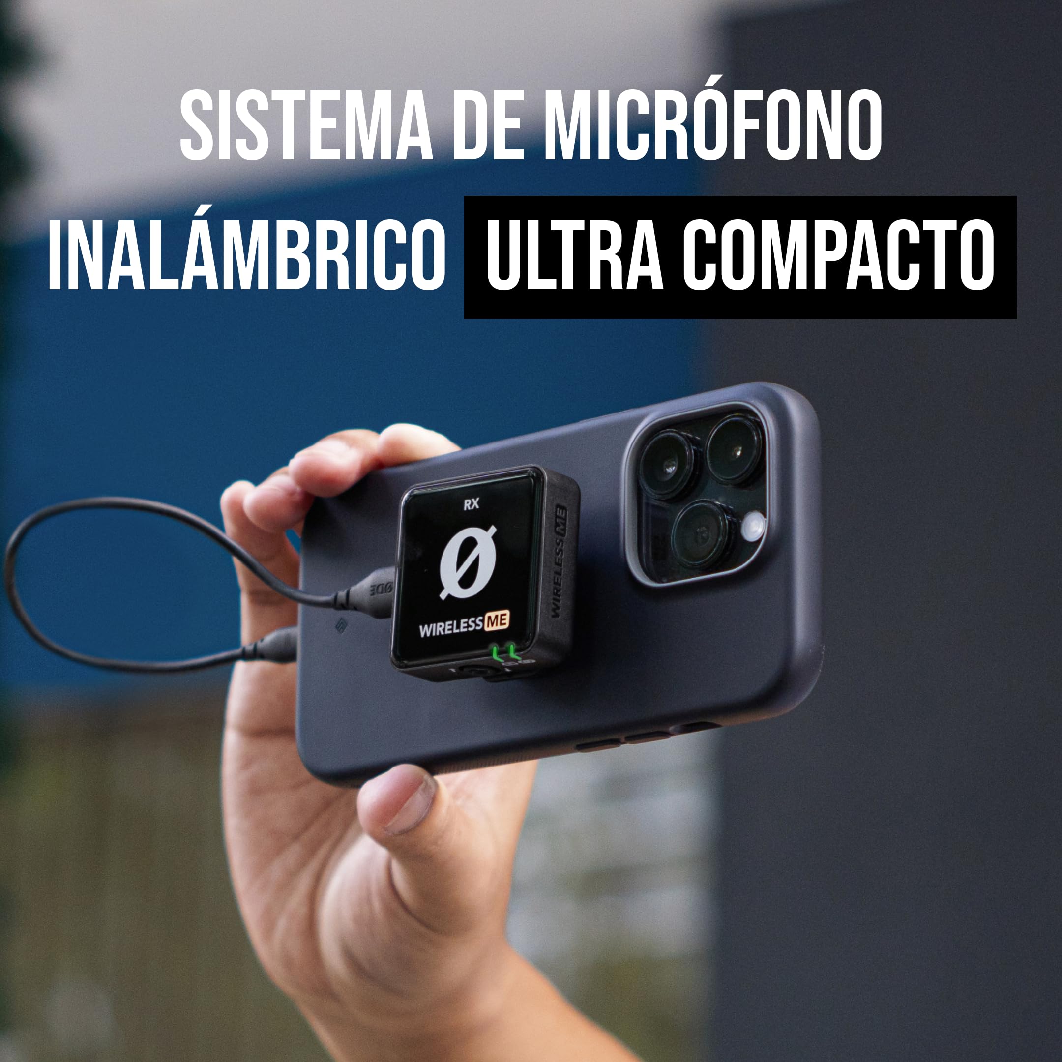 RØDE Wireless ME Dual Set Sistema Compacto de micrófono inalámbrico con tecnología GainAssist, micrófonos incorporados y Alcance de 100 m para Cine, entrevistas y creación de Contenido (Negro)