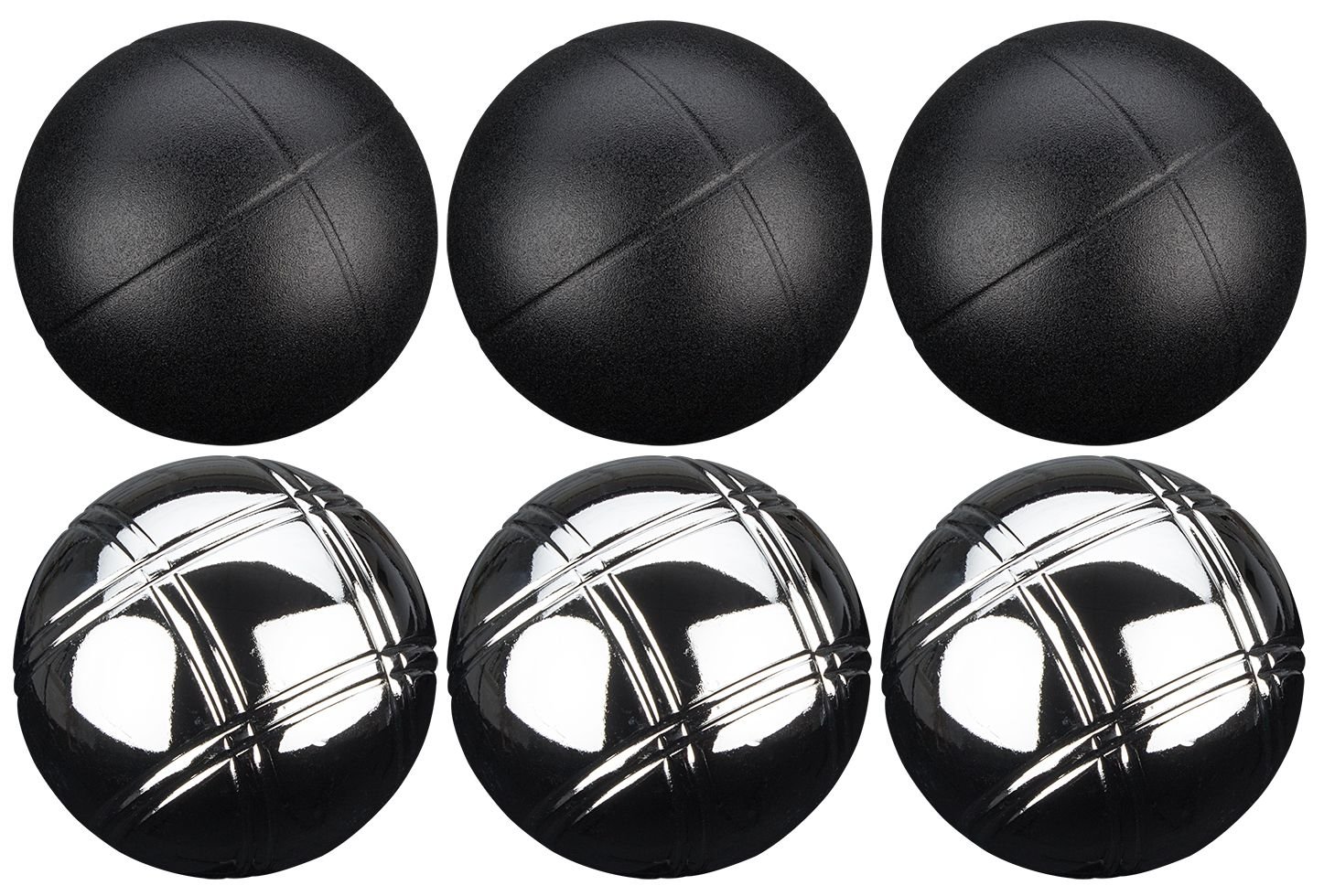 Get & Go Petanque Set Jeu de Boules Satz Luxus, Black/Chrome, One Size, 52JT