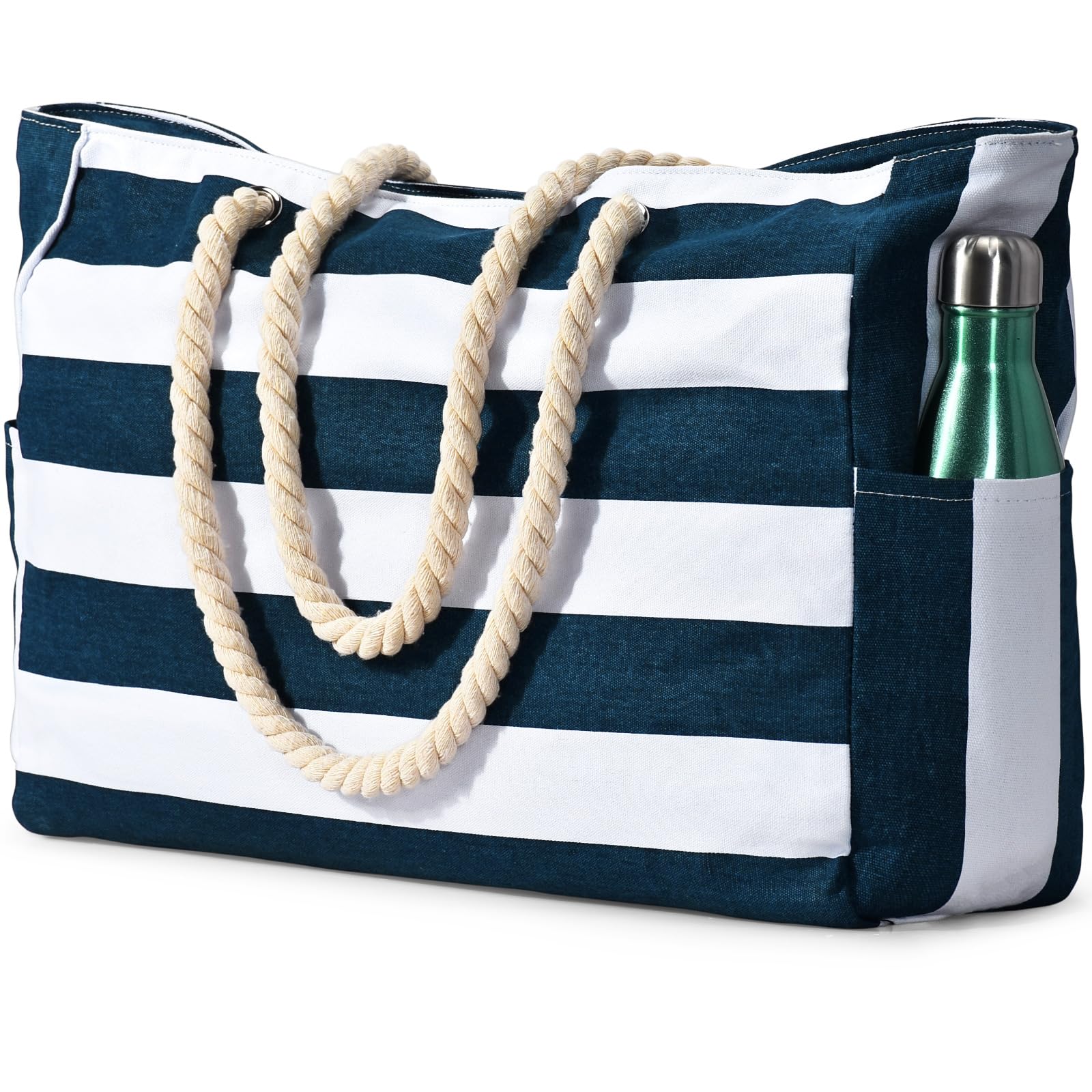 Strandtasche Groß Badetasche Shopper Tasche mit reißverschluss