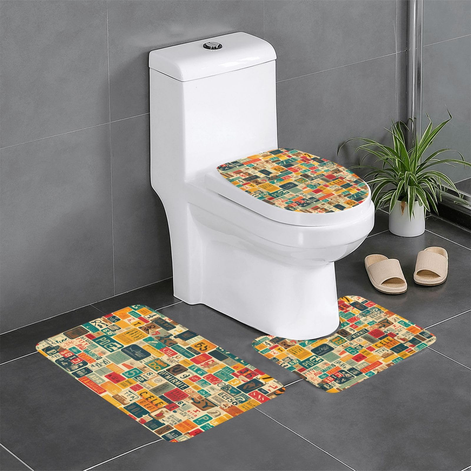 Tapis de salle de bain ultra absorbant et durable avec envers antidérapant lot de 3