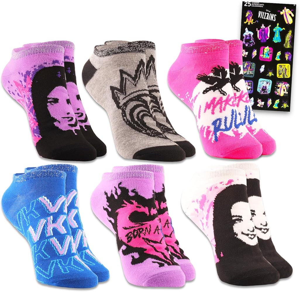 Amazon.com: Descendants Socks for Girls - Bundle with 6 Pairs Of