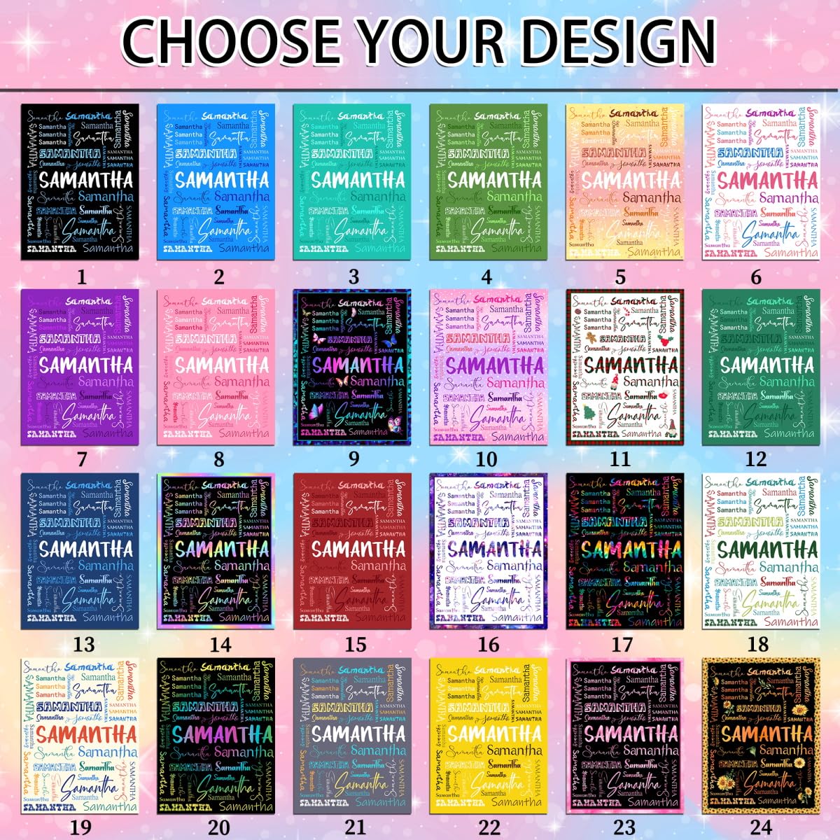 MyPupSocks Name Blanket for Birthday for Women Daughter Son Family Personalized Throw Blanket for Kids Adult (7 Sizes)