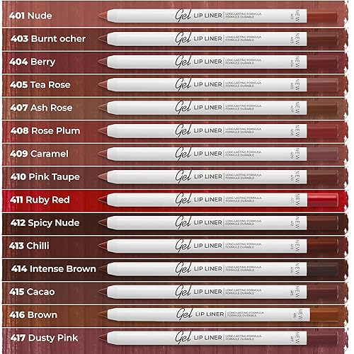 Miniatura 7 de Lamel Lápiz Delineador de Labios en Gel Mate  Textura Ligera y Cremosa - Afilable - Larga Duración y Resistente al Agua - Altamente Pigmentado y