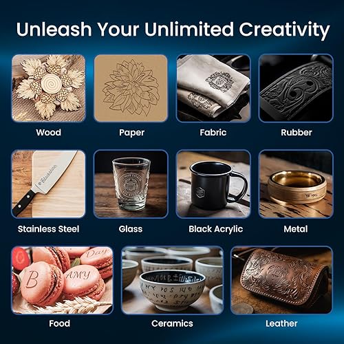 Miniatura 9 de Longer Laser B1 - Cortador láser de 30 W con asistencia de aire automática, velocidad de trabajo de hasta 23.622 inS, grabador láser para madera y