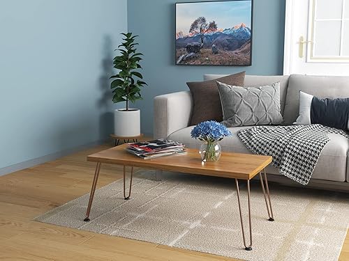 Miniatura 5 de ROTHLEY Patas de mesa auxiliar, patas de horquilla de 14 pulgadas, varillas sólidas, patas de mesa de metal, patas de banco para muebles, juego de 4