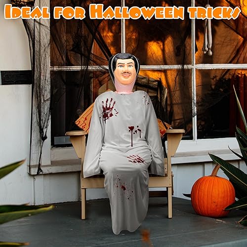 Miniatura 6 de Liliful Muñeca inflable de Judy de 59 pulgadas sin partes móviles, muñeca inflable de tamaño real para chicos para fiestas de adultos, bromas,