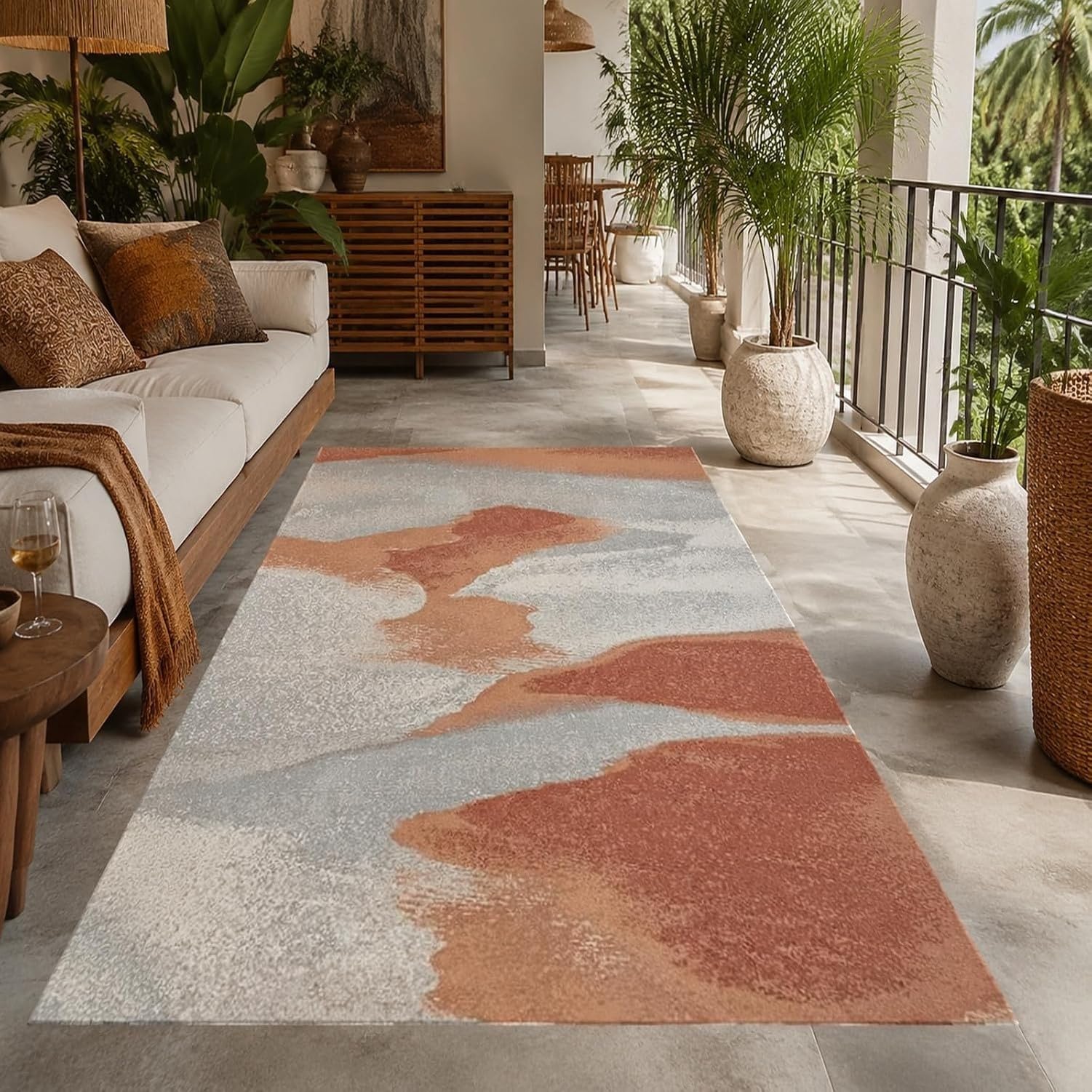 Tapis Lavable Salon Design Abstrait Gris, Gris, 70x120 cm (Rectangulaire)