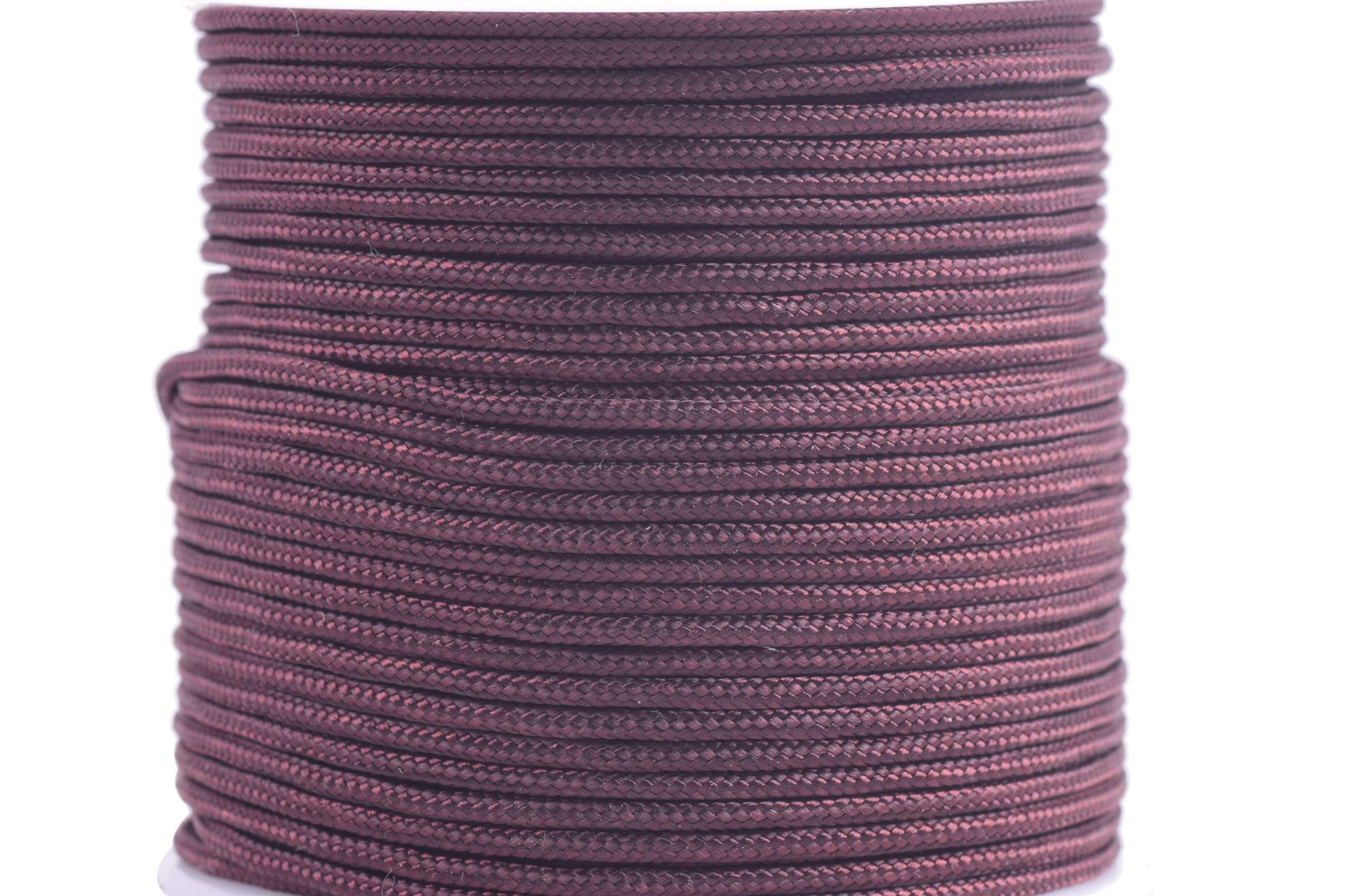 KONMAY 1 Roll 130 Meters Braided 1.5mm Nylon Shamballa Macramé/beading Cord Lift Shade Cord,Dark Brown 738