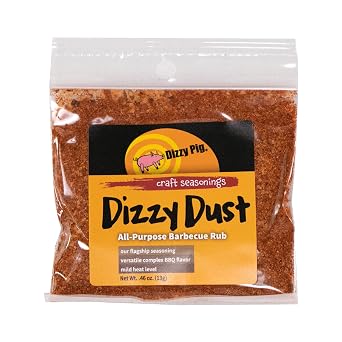 Dizzy Pig Dizzy Dust All-Purpose Barbecue Seasoning Rub Sample - Seasons 2-4 lbs of Food - Hand Made in the USA - MSG Free, Gluten Free