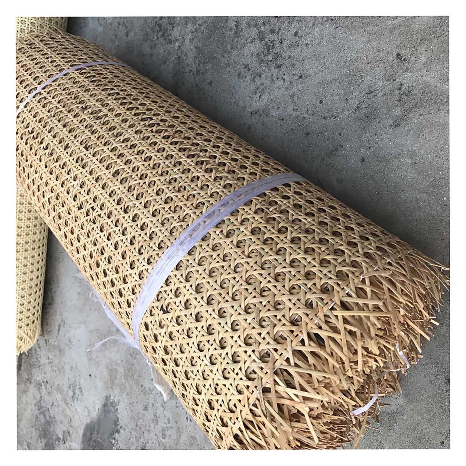 Rollos de ratán Natural Tejido: láminas hexagonales Tejidas de 50 cm x 200 cm (20 Pulgadas x 79 Pulgadas), Material Artesanal ecológico Apto para la confección de Pieles, proyectos de bricol