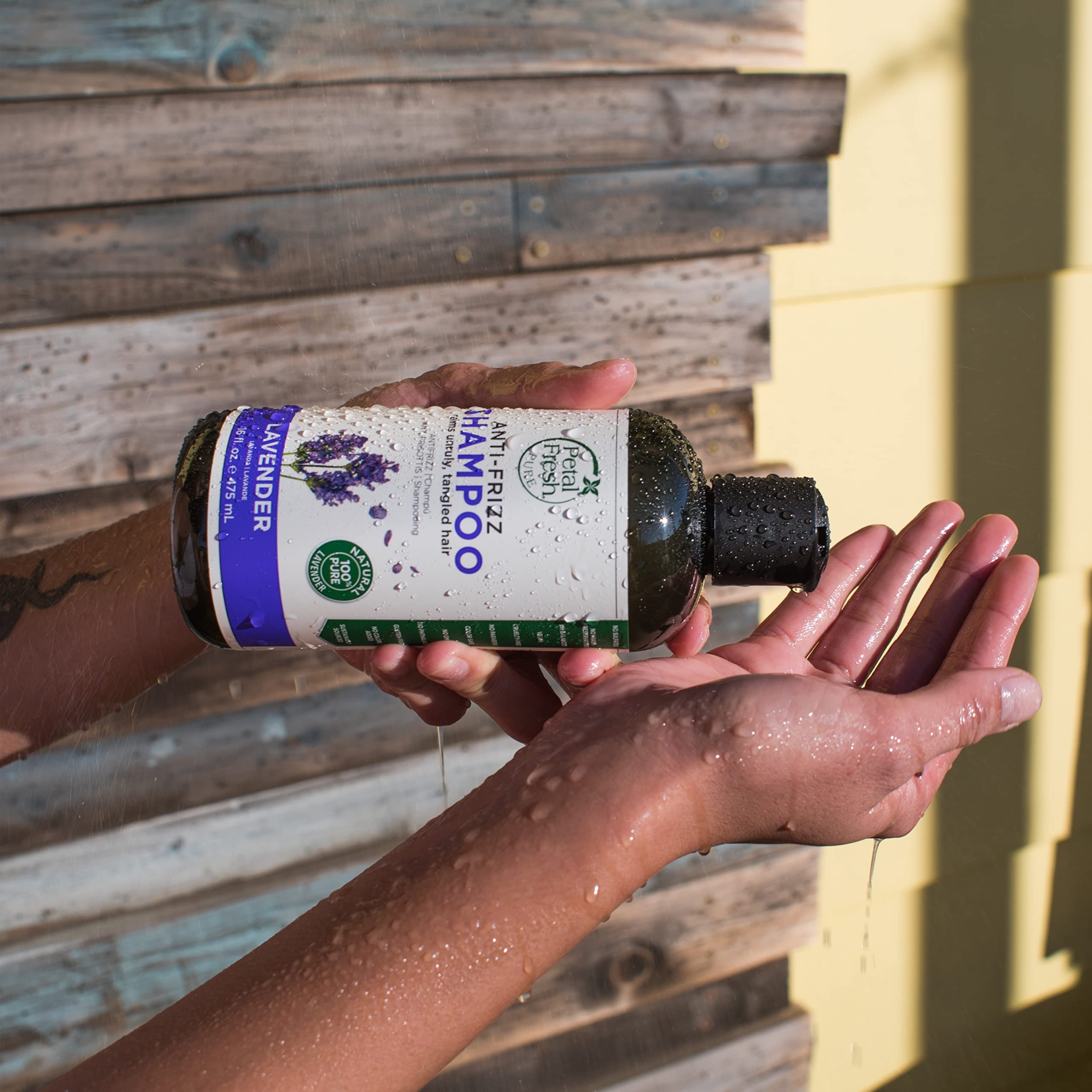 Petal Fresh Pure Anti-Frizz Lavender Shampoo Combo | For Dry, Curly & Frizzy Hair Type | No Sulphates, Silicones & Paraben Free | 100% Natural Ingredients & Vegan 710 ml 2